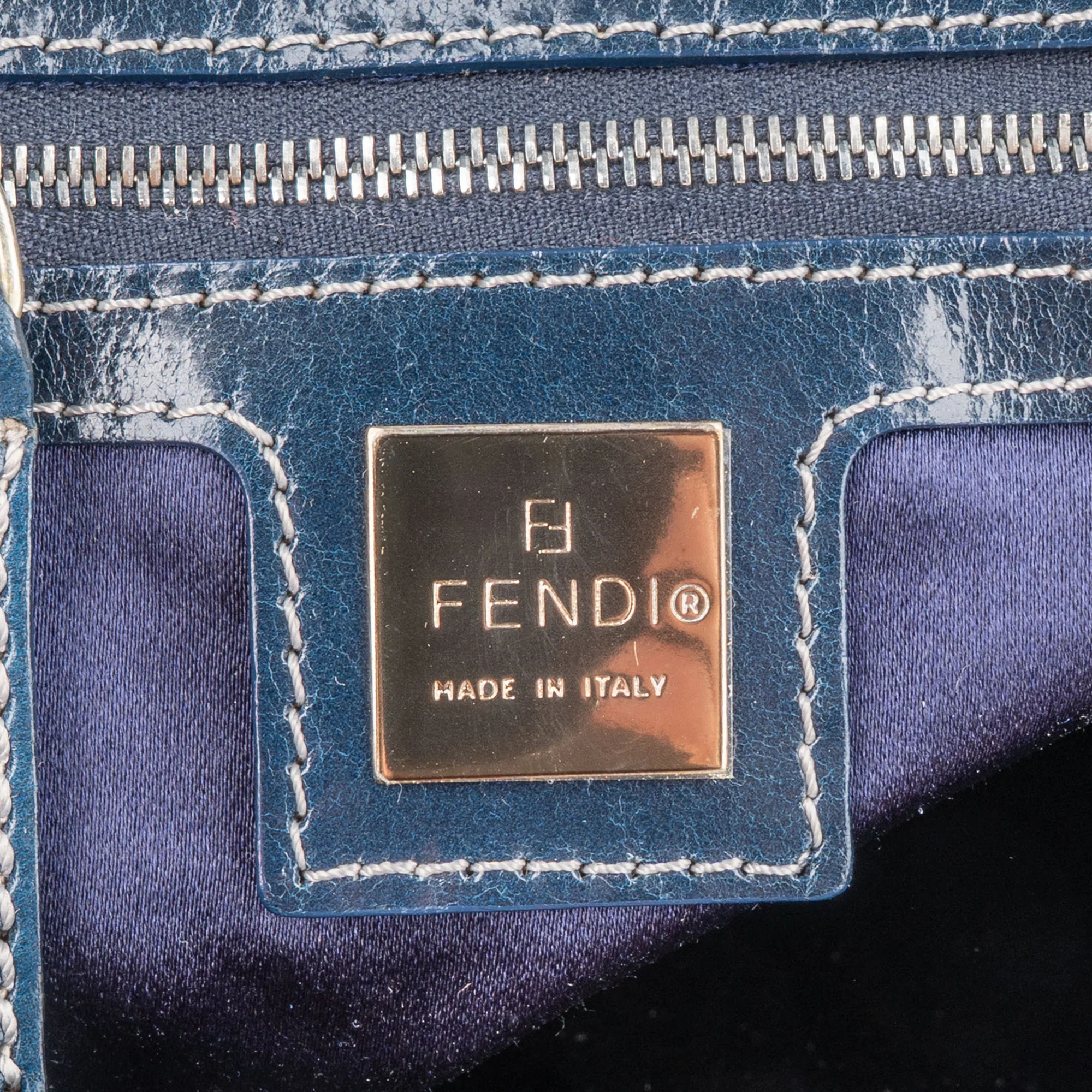 Fendi FF Monogram Boston Handbag