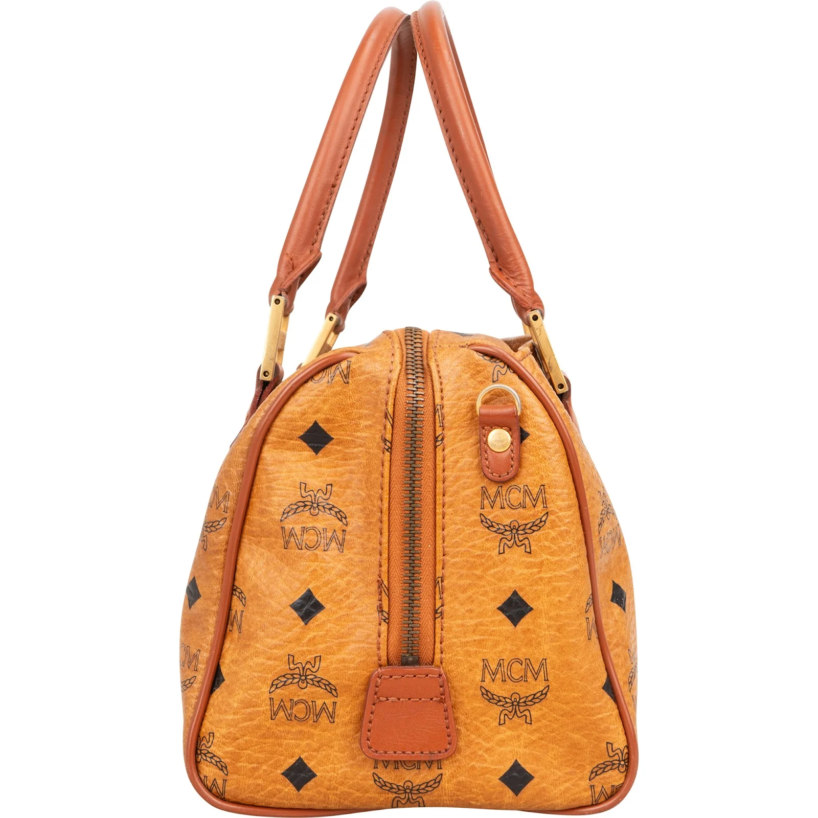 MCM Monogram Visetos Boston Bag