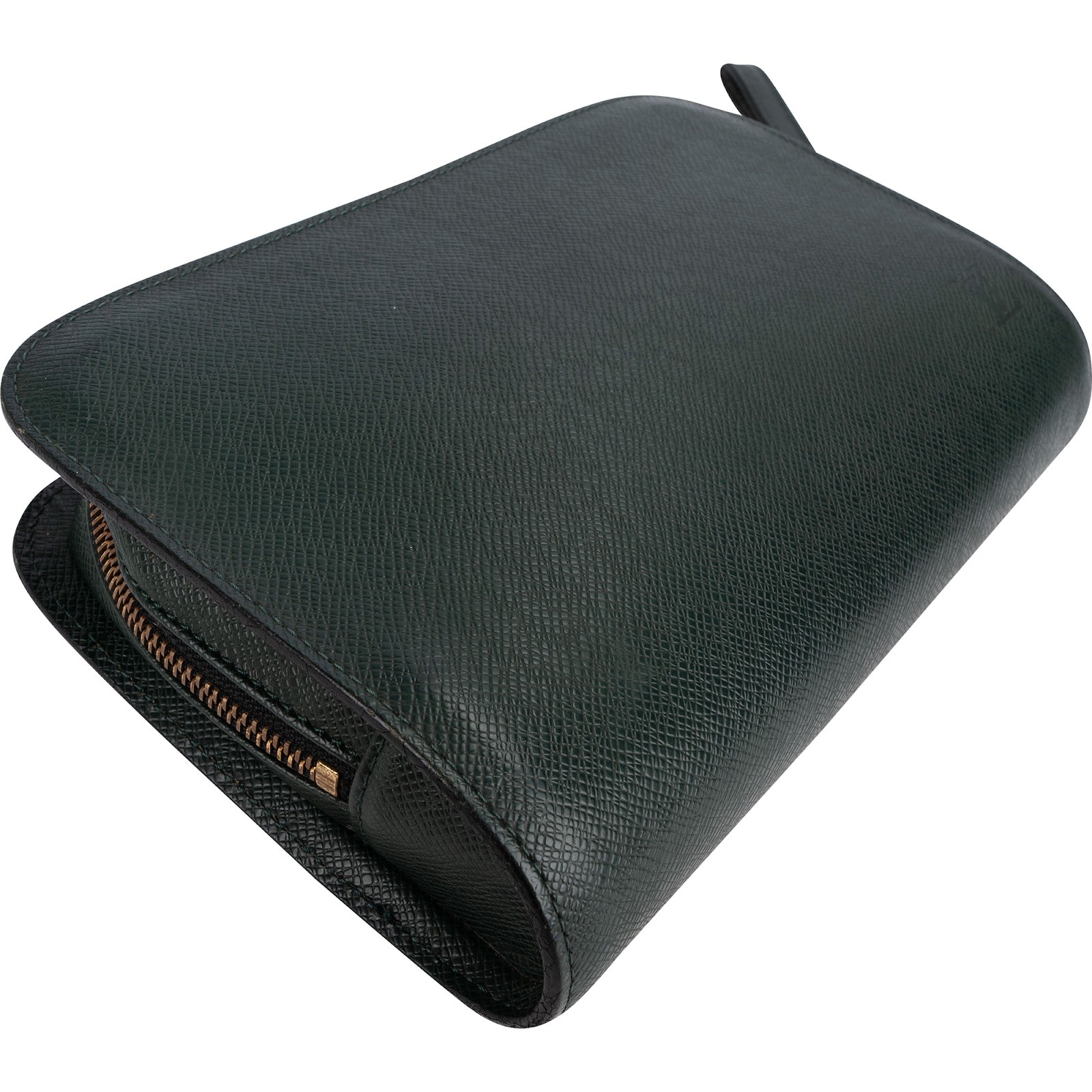 Louis Vuitton Green Taiga Leather Baikal Clutch Bag
