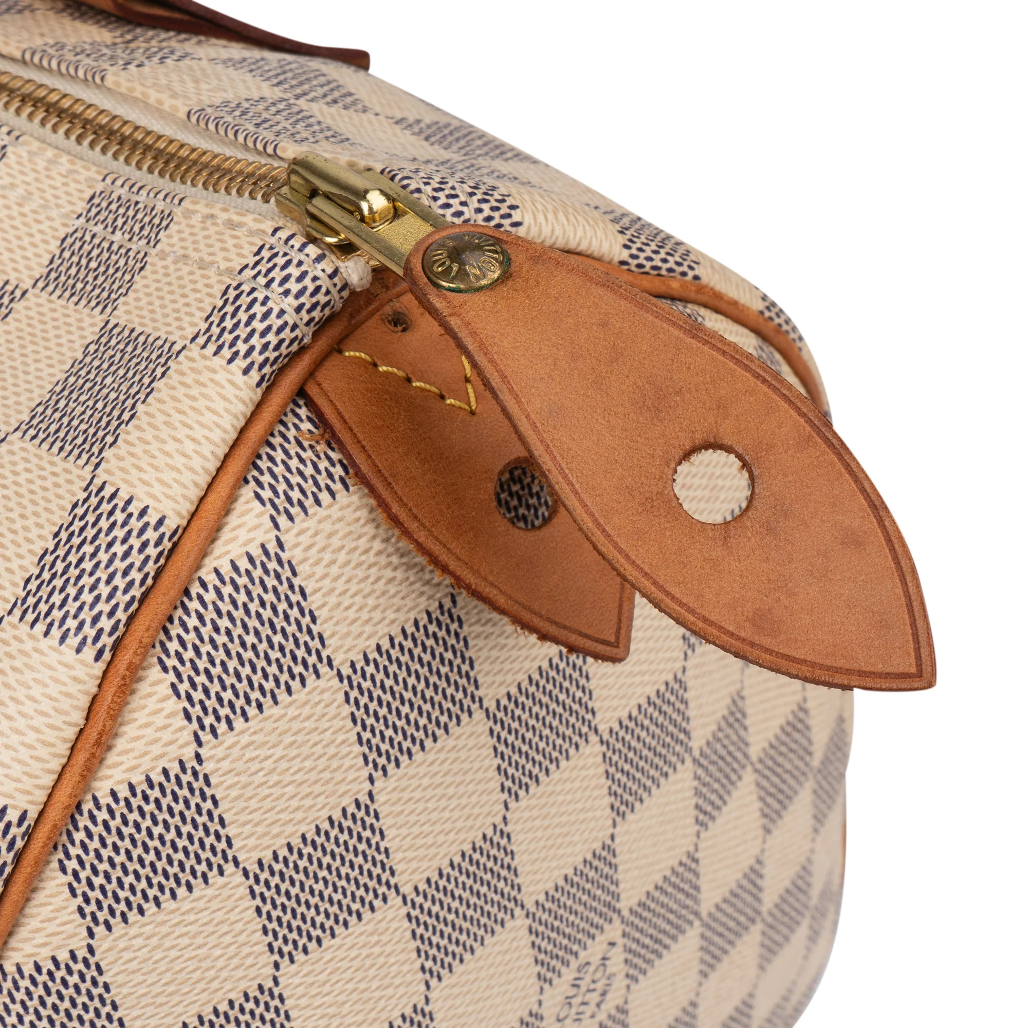 Louis Vuitton Damier Azur Monogram Speedy 30 Boston Bag