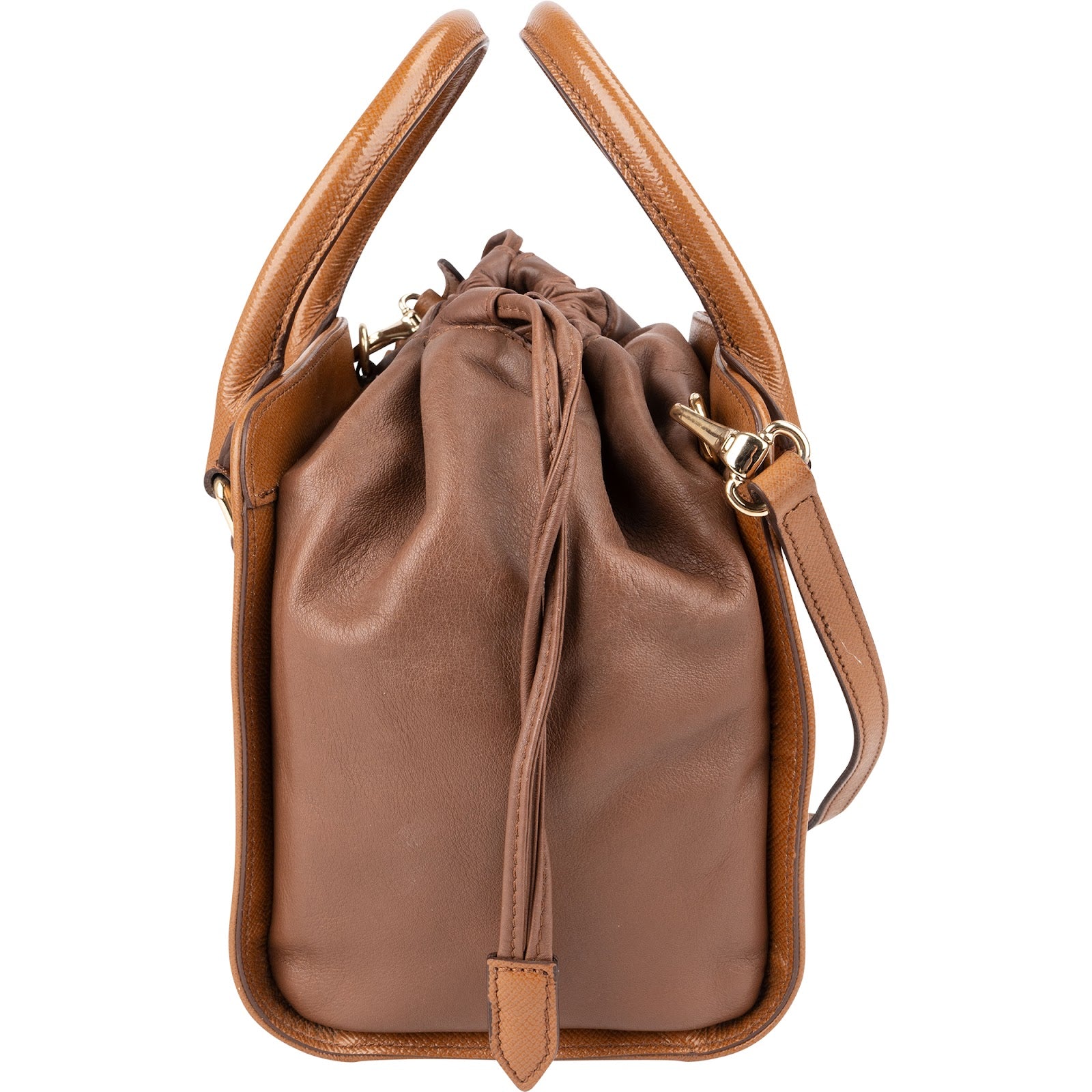Burberry - Haymarket Dinton Cube Drawstring Handbag