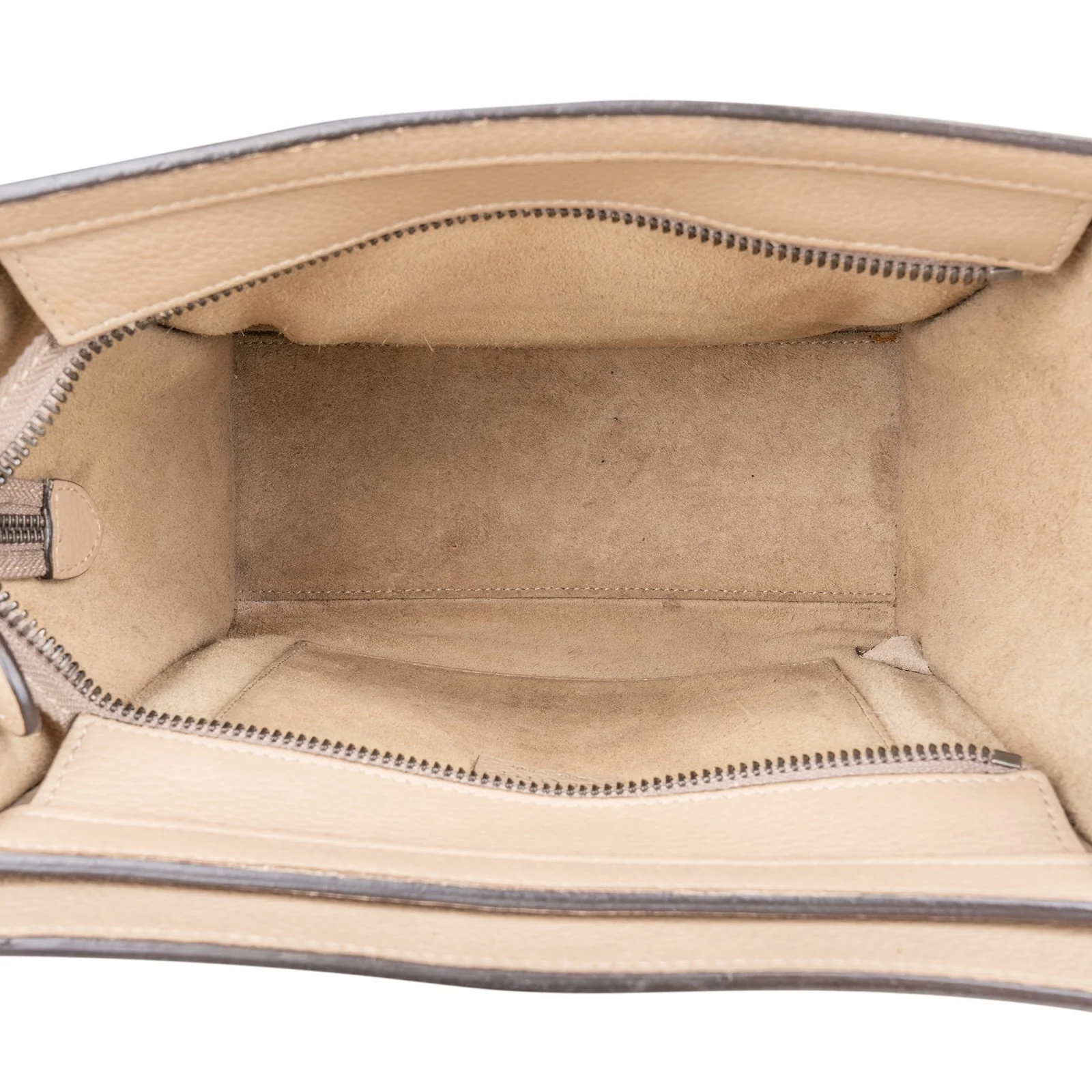 Céline Drummed Calfskin Luggage Handbag