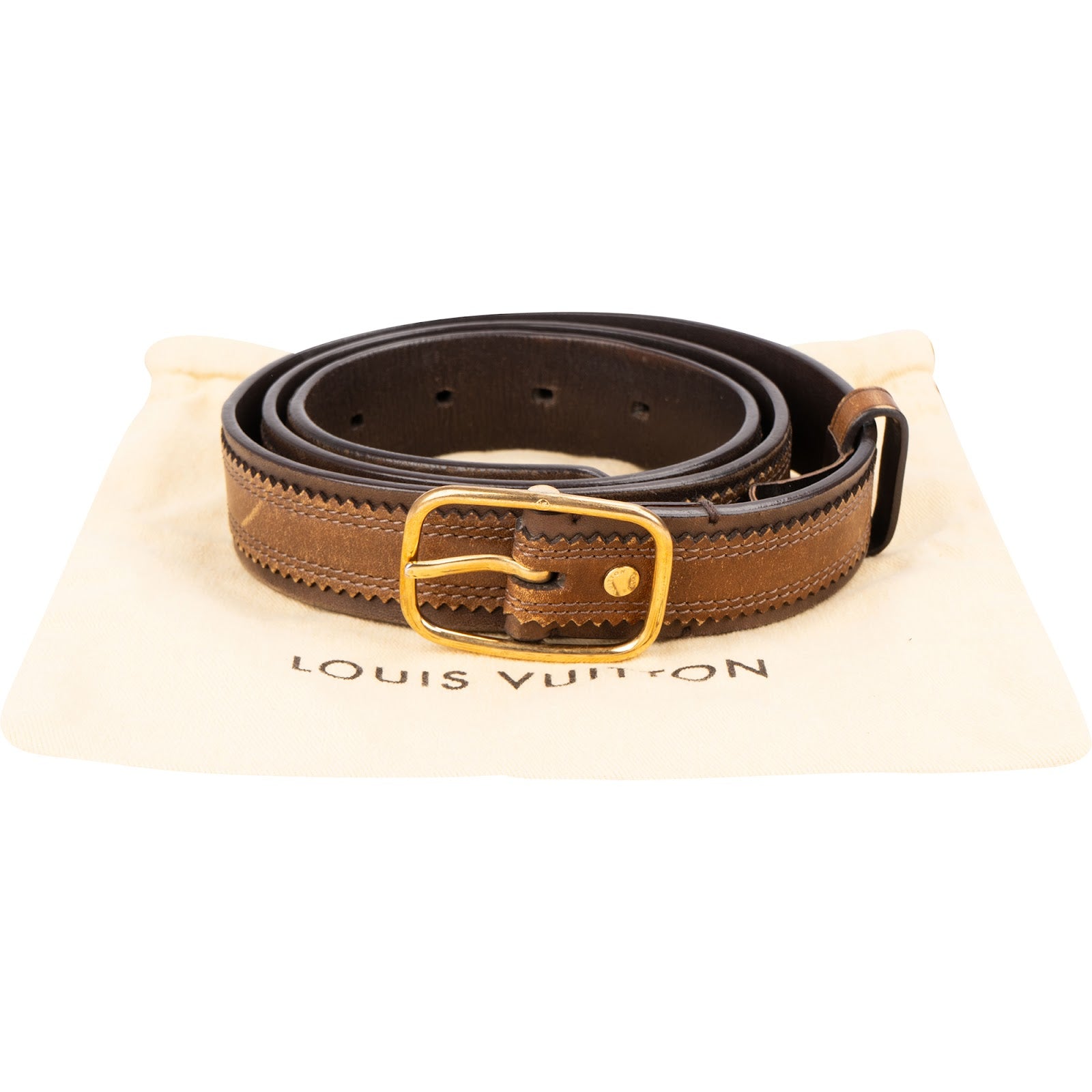 Louis Vuitton – Zig Zag vintage leren riem
