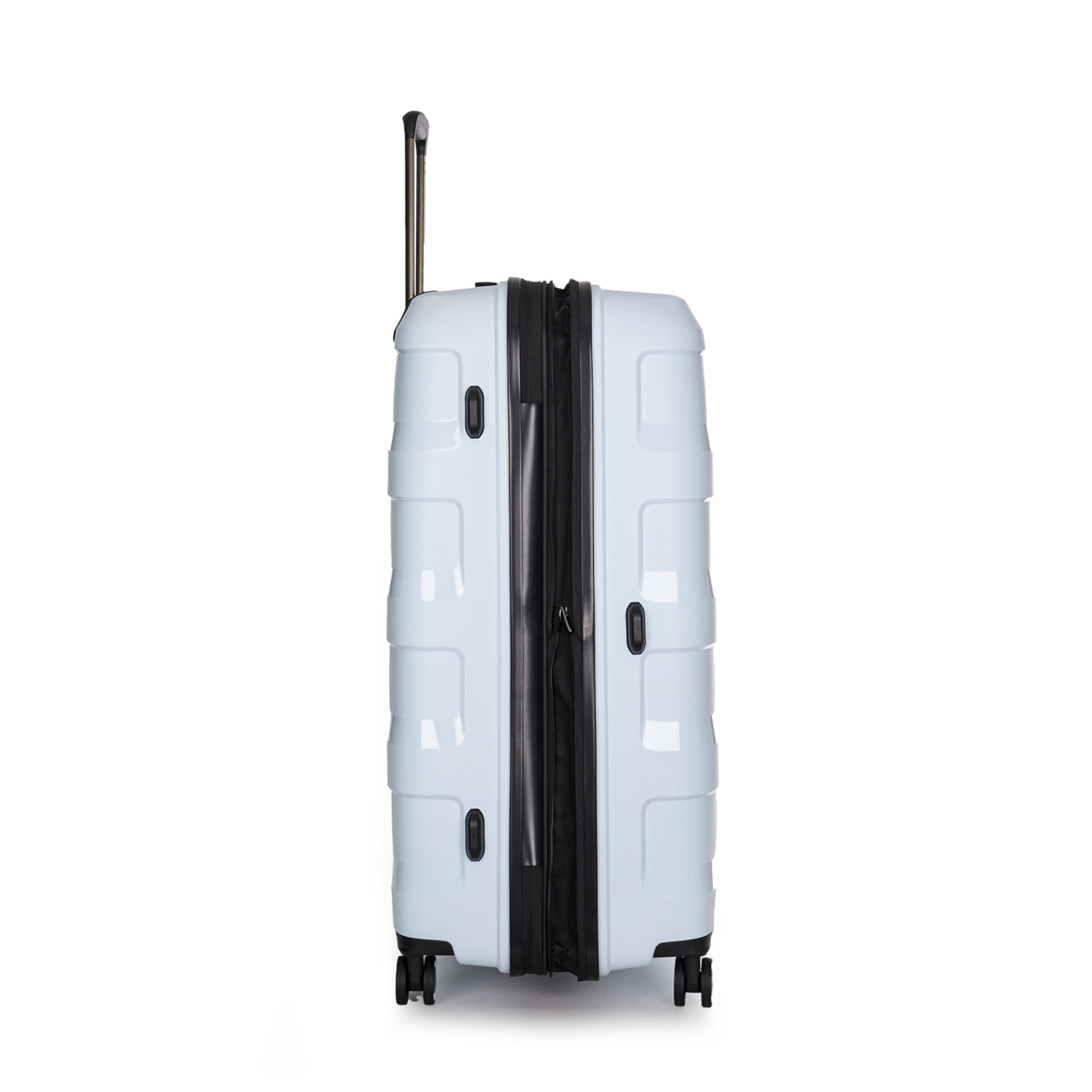 Straw + - Hartschalen Koffer L (75 cm) - pastel blue