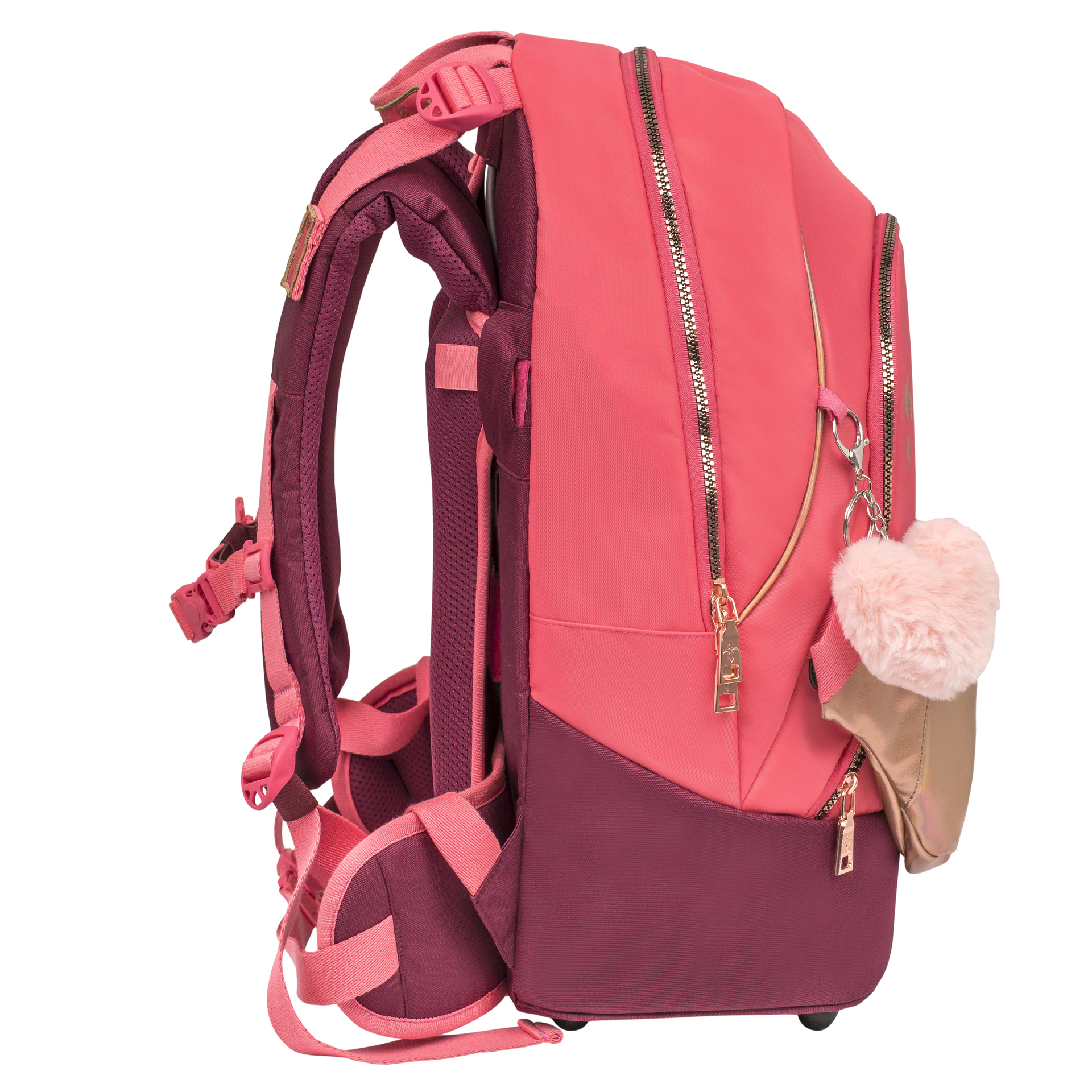 2-IN-1 Schultasche & Gürteltasche 2-teilig - Coral