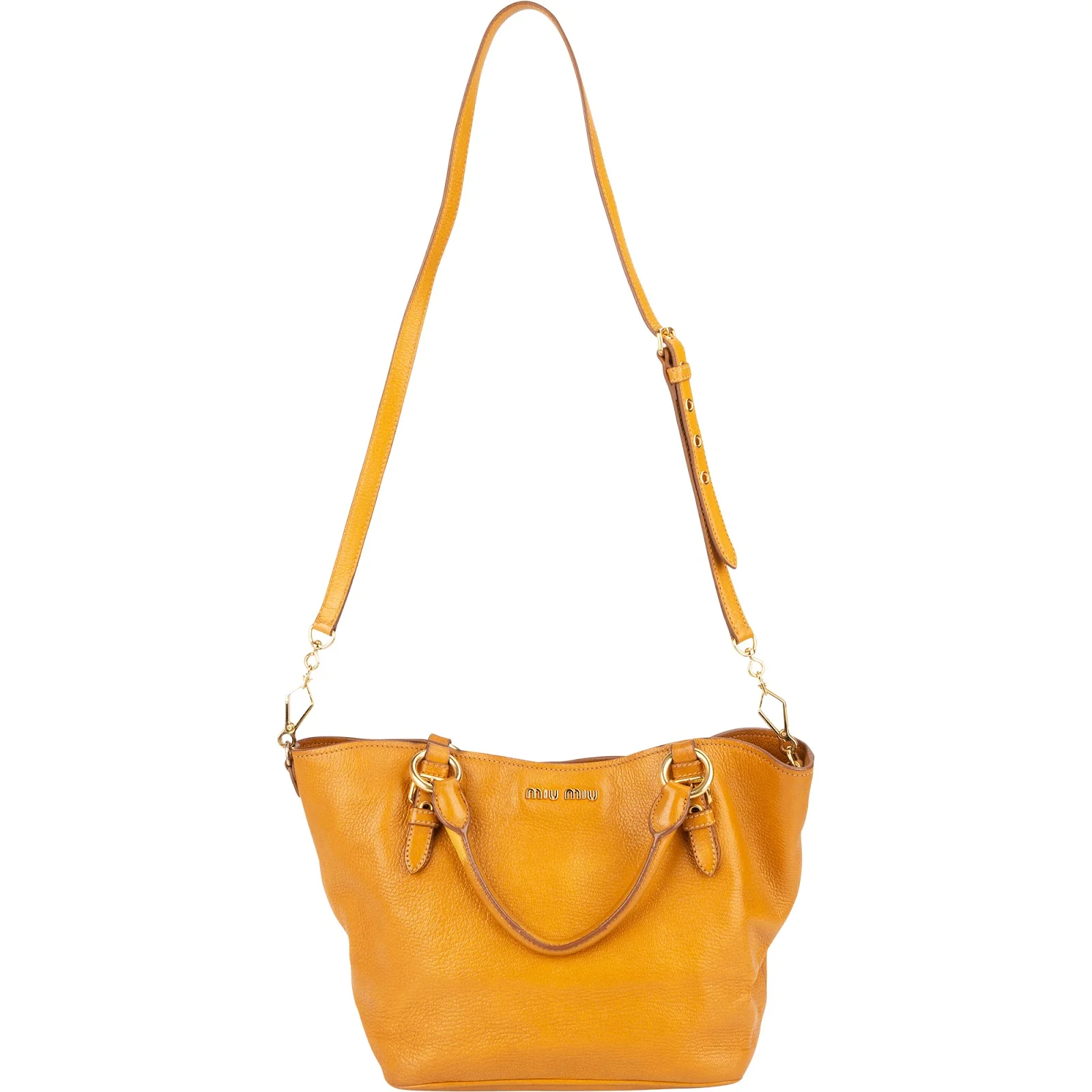 Miu Miu Grained Leather Vitello Lux Handbag