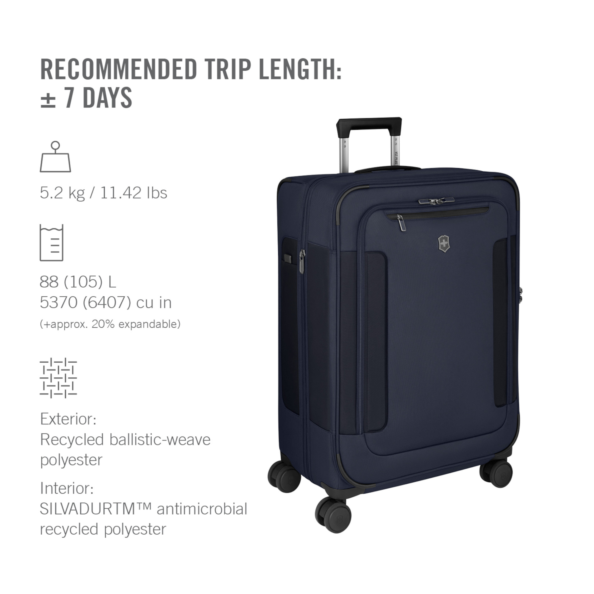 Werks Traveler 7.0 Medium Case - Navy Blue