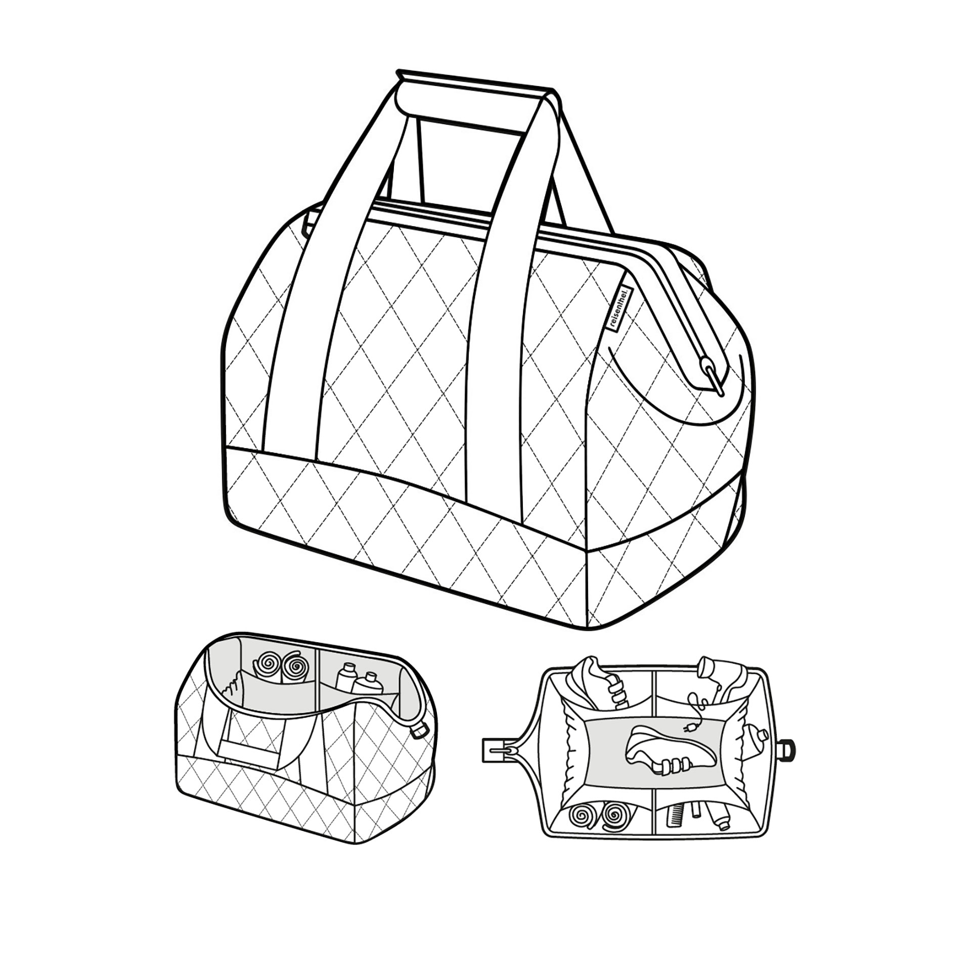 Allrounder L Traveling 30 Liter - Rhombus midnight gold