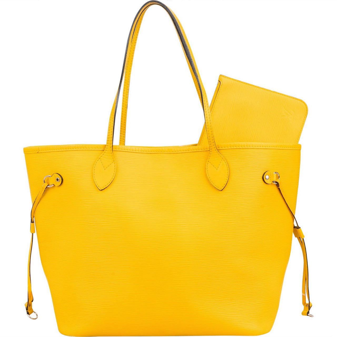 Sac Neverfull MM Shopper Louis Vuitton en cuir Epi jaune