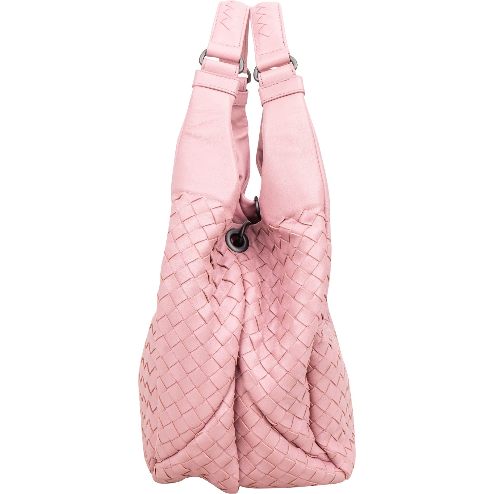 Sac à bandoulière hobo en cuir Intrecciato rose de Bottega Veneta