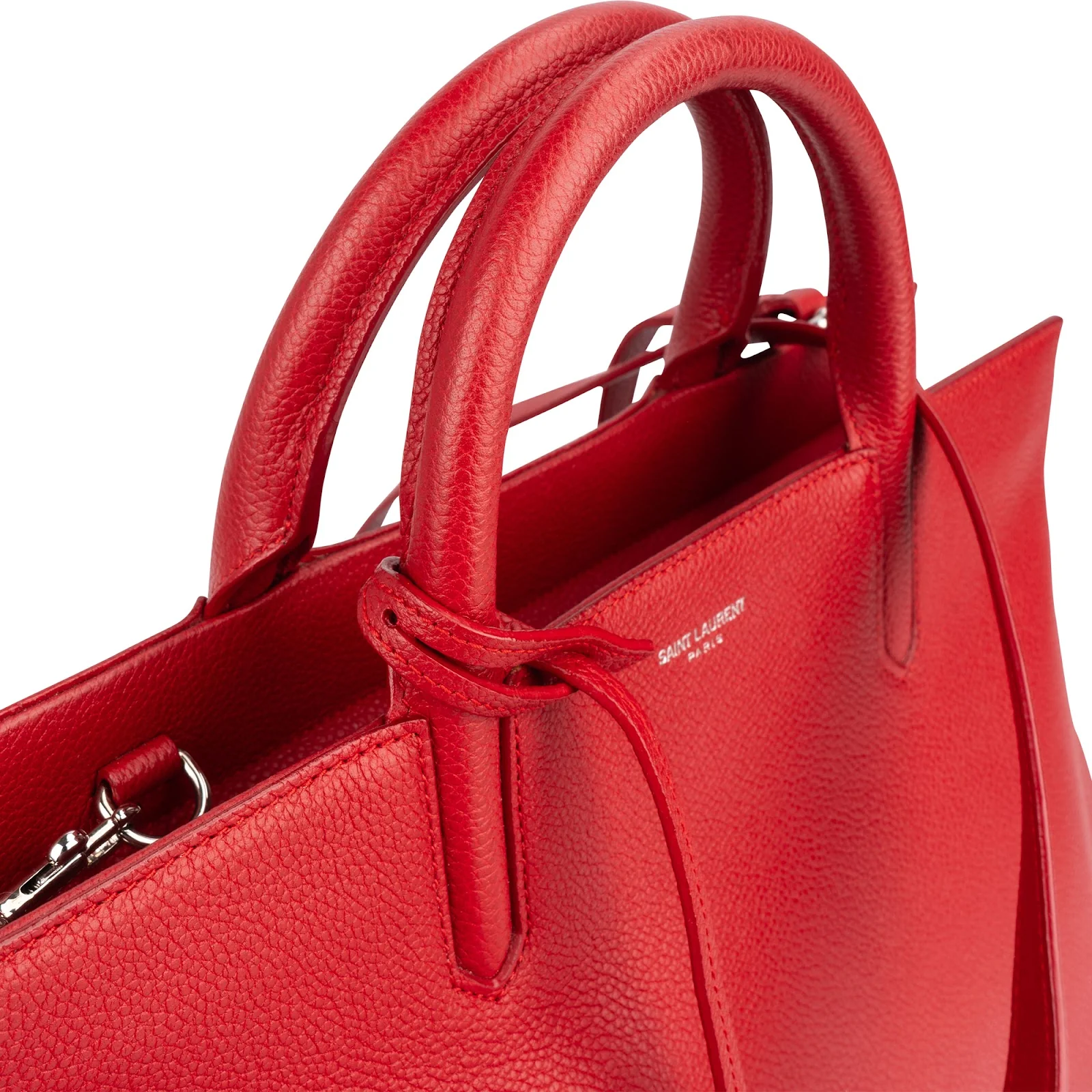 Saint Laurent Grained Leather Rive Gauche Handbag