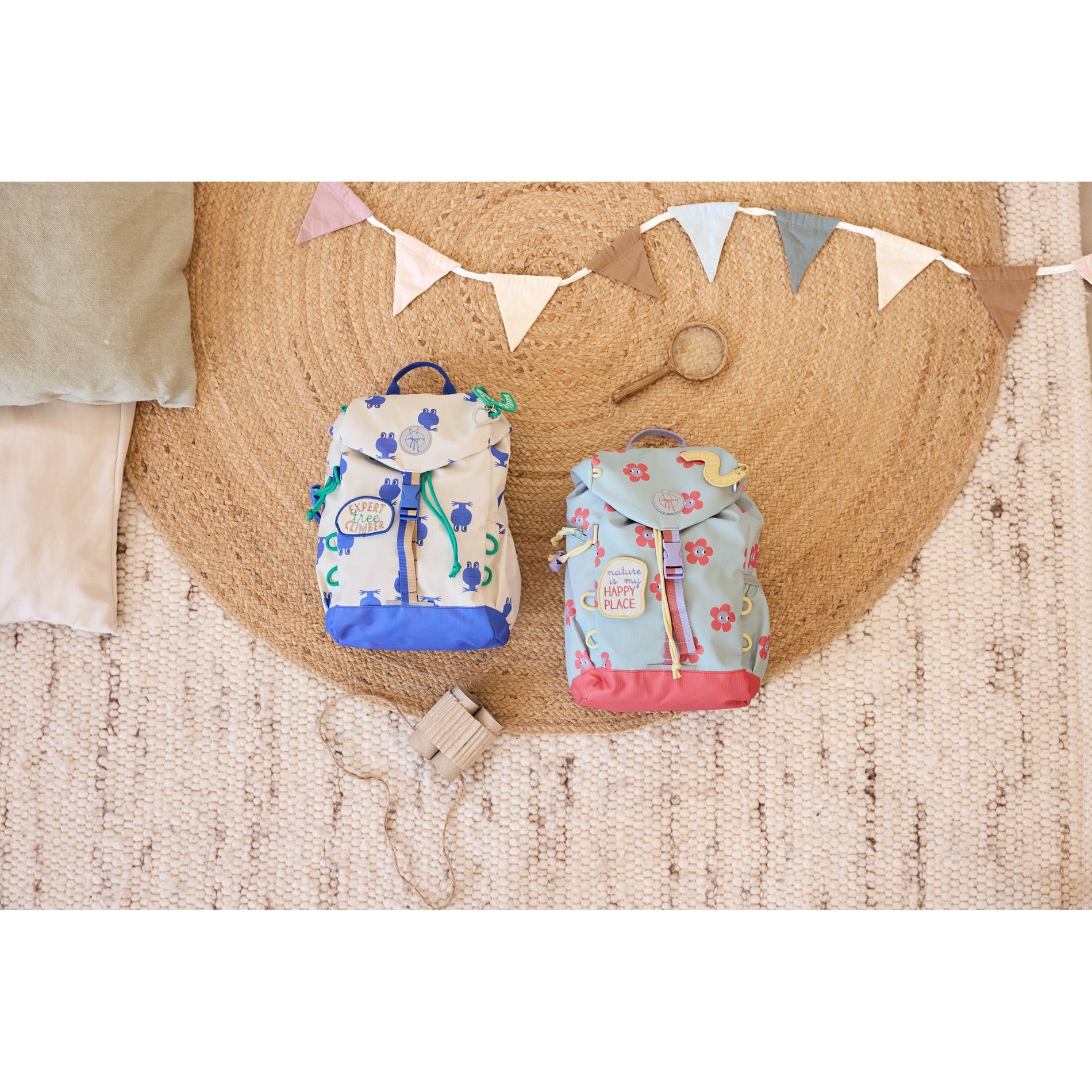 Mini Outdoor Backpack Happy Trails - frog