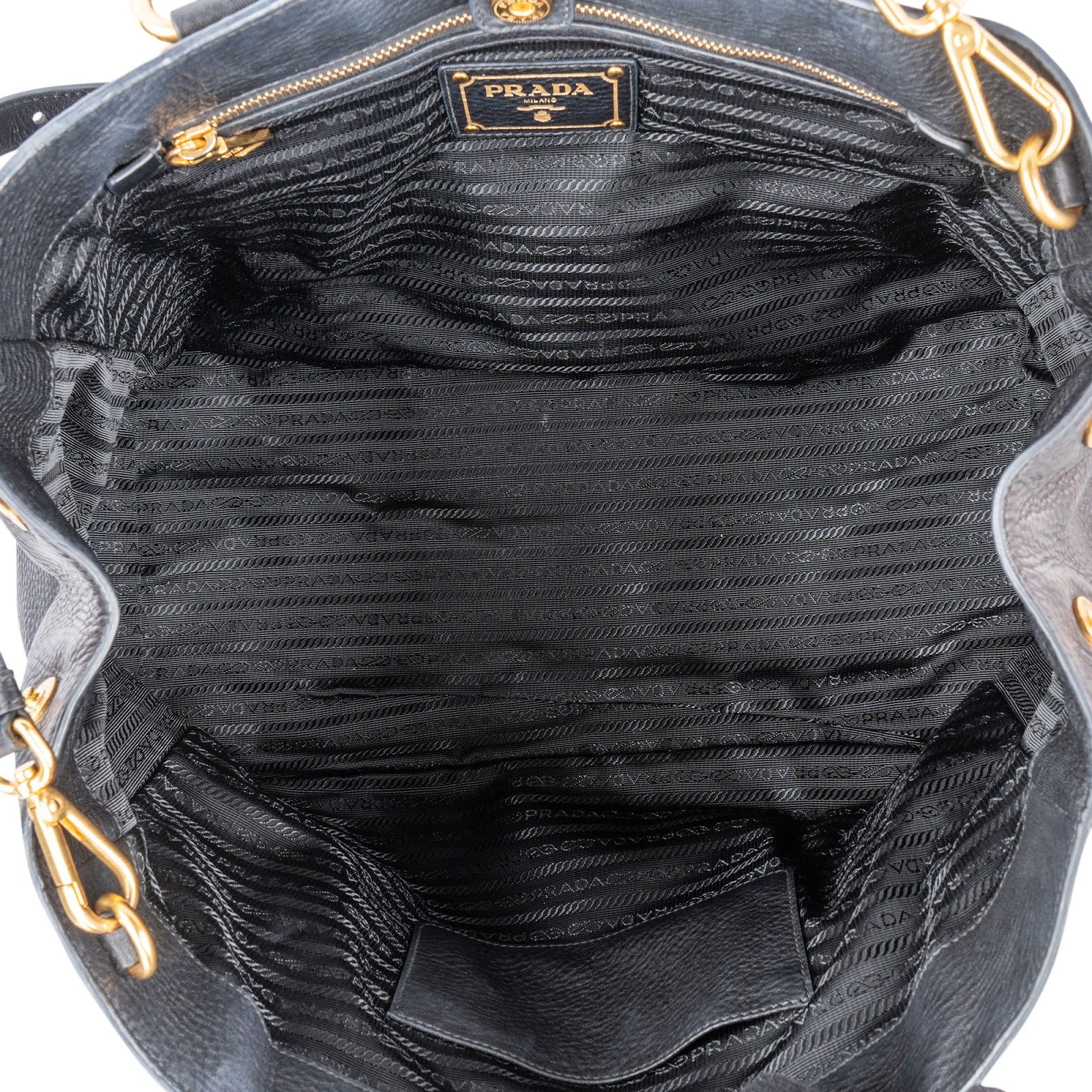 Prada – Vitello Daino Large Tote Shoulder Bag