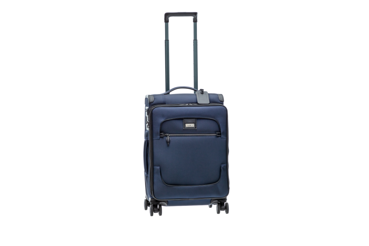 BAY soft-shell suitcase S with 4 wheels up to 57 cm 32 liters - Blue