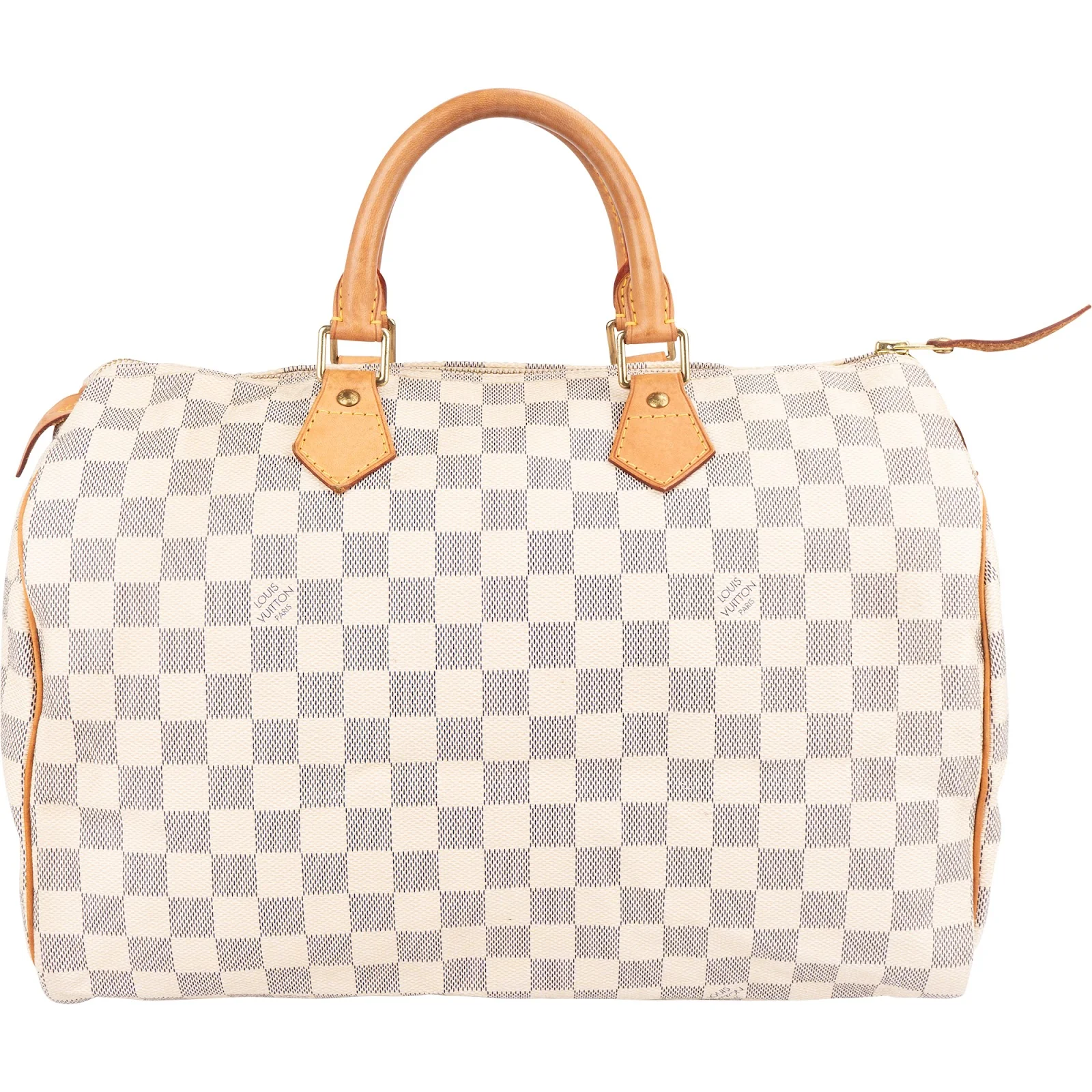 Louis Vuitton Monogram Damier Azur Canvas Speedy 35 Boston Bag