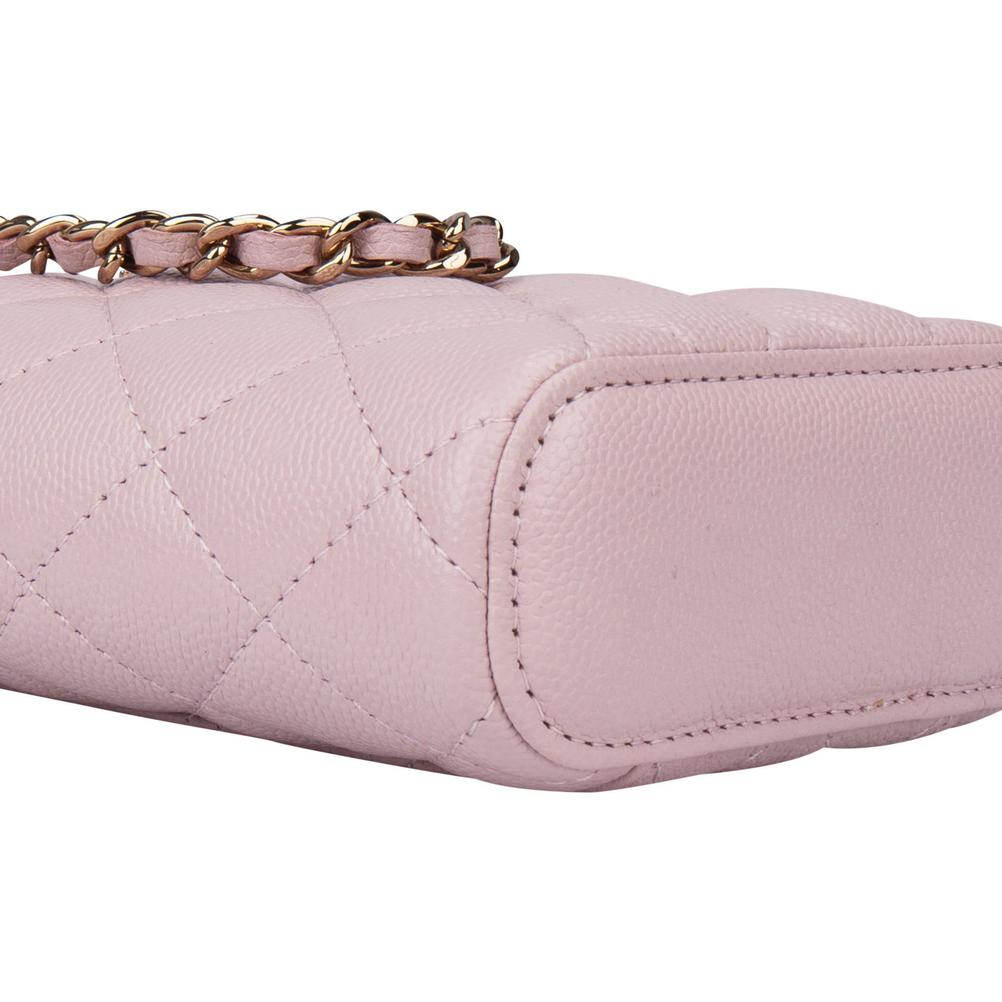 Chanel Lilac Caviar Leather Mini Vertical Vanity Bag