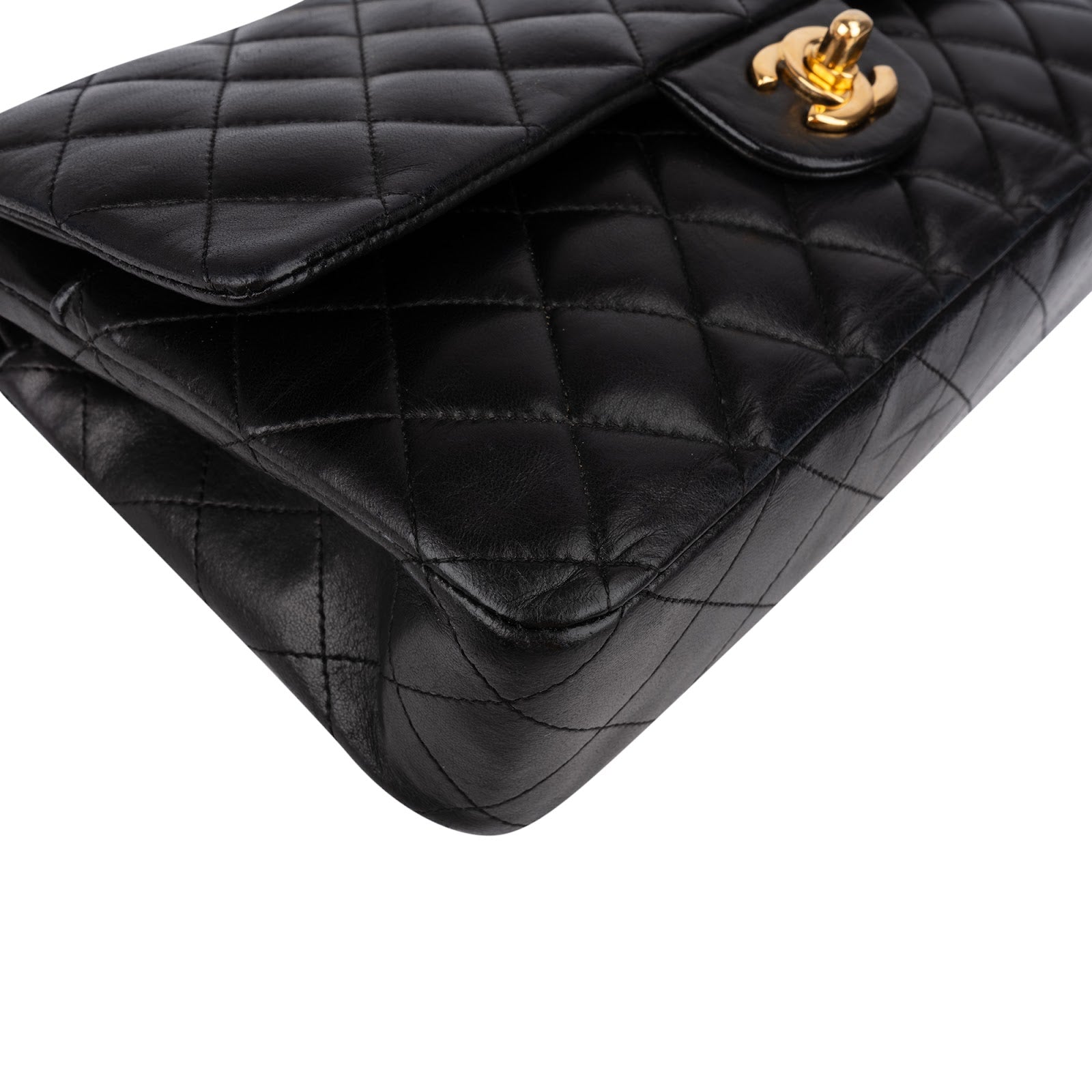 Chanel - Quilted Lambskin Medium Double Flap Shoulder Bag