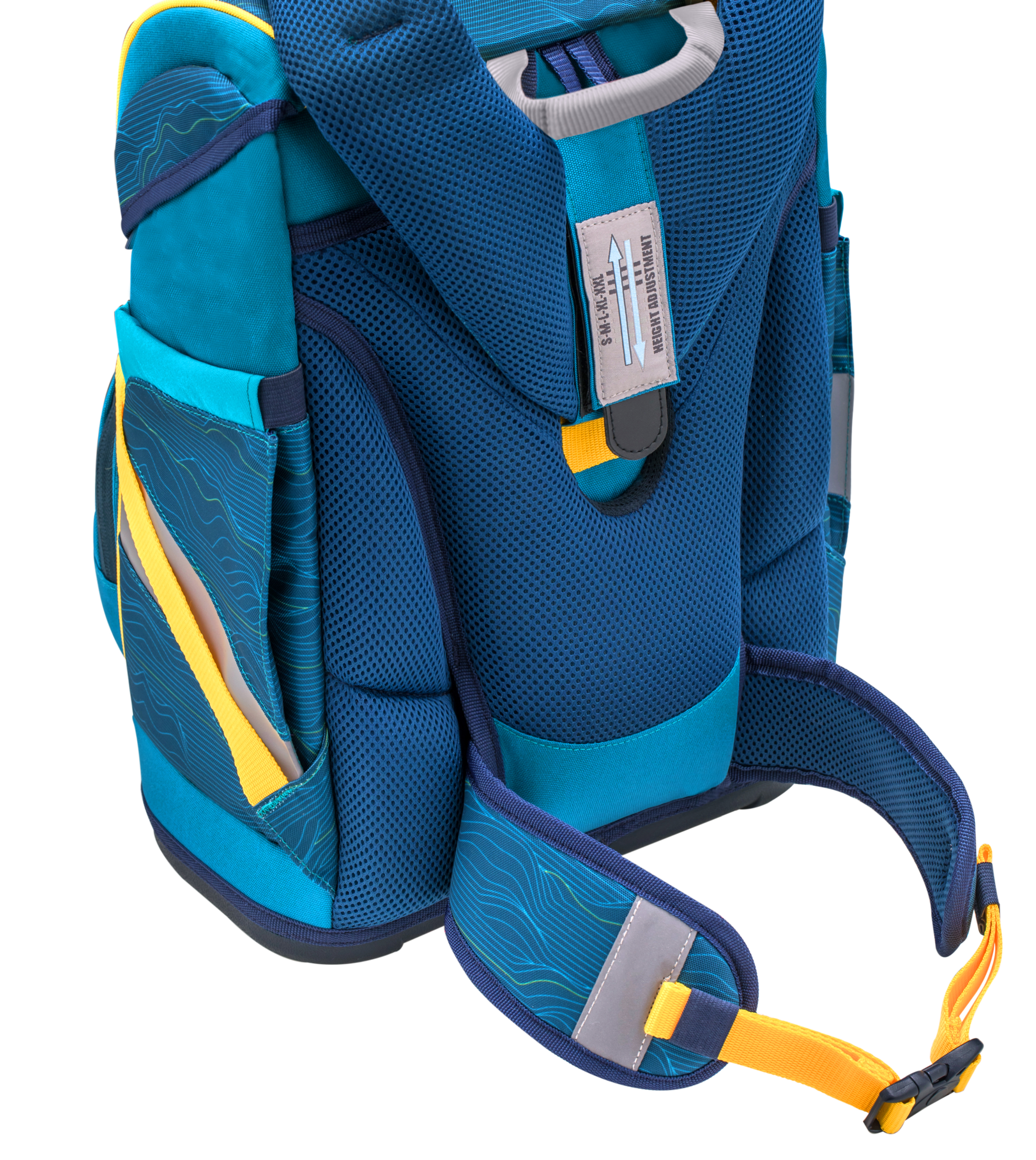 Smarty satchel set 5-piece with 6 patches - Waves Orange