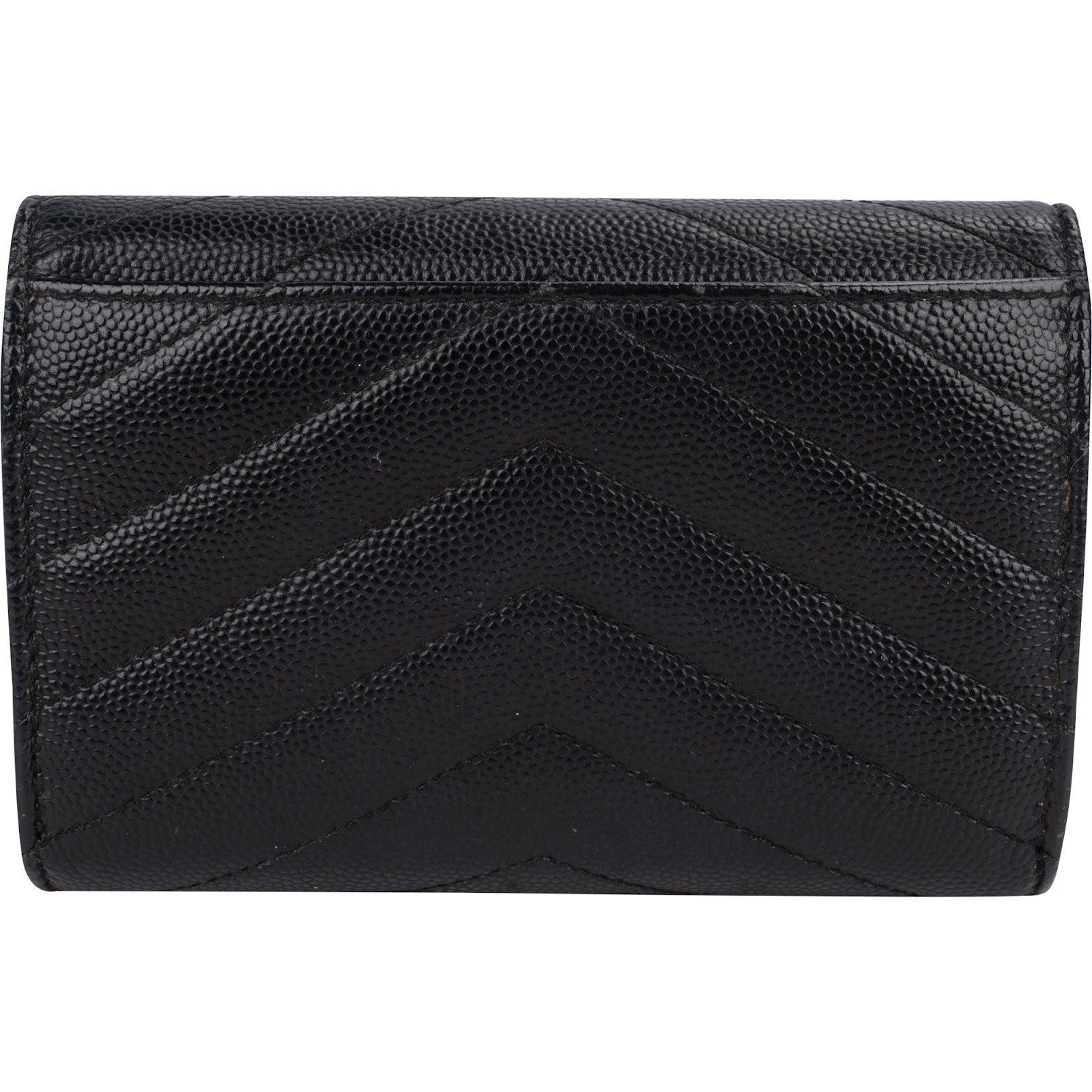 Yves Saint Laurent Grain de Poudre Quilted Leather Envelope Wallet