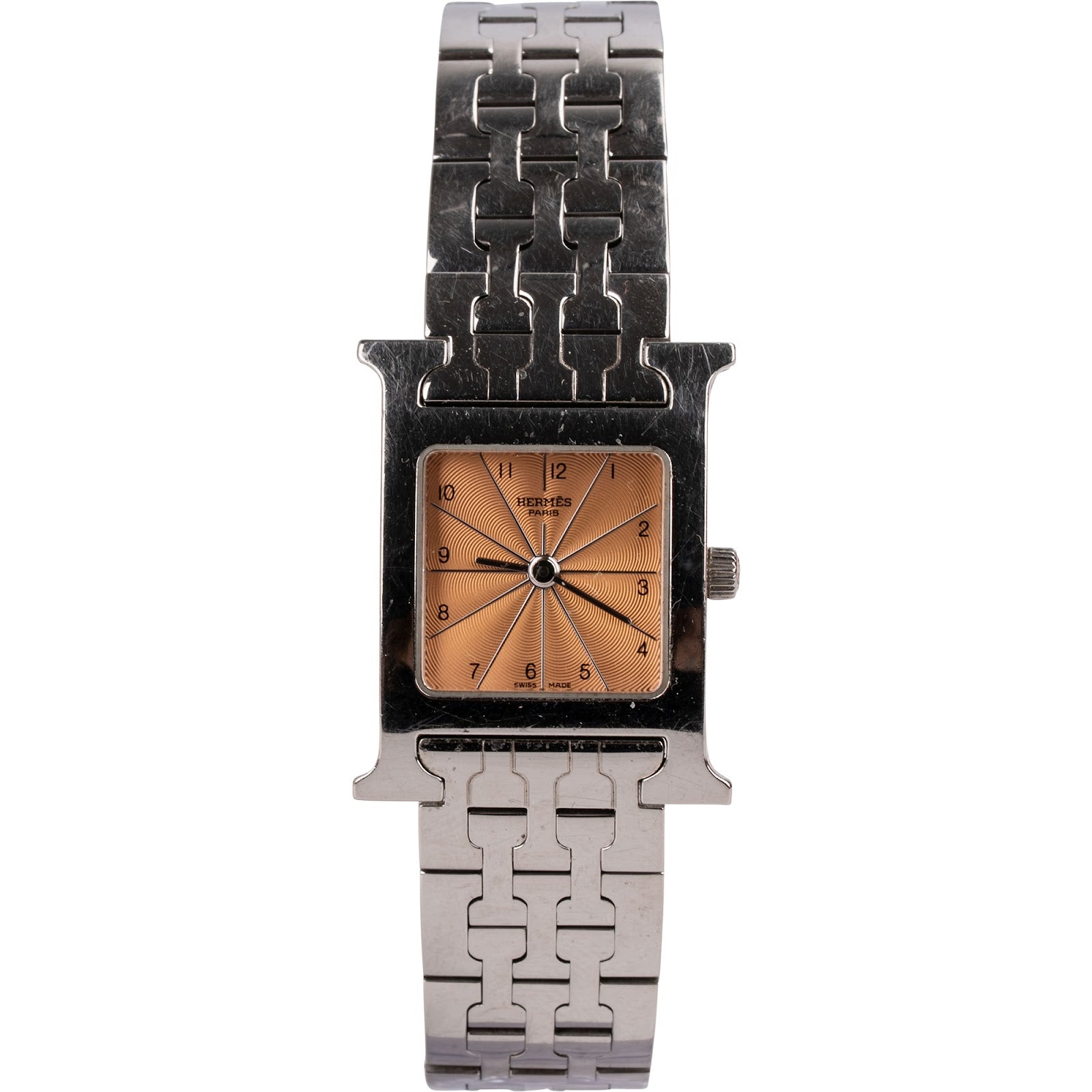 Hermès Silver Tone Heure H HH1.210 Damenuhr