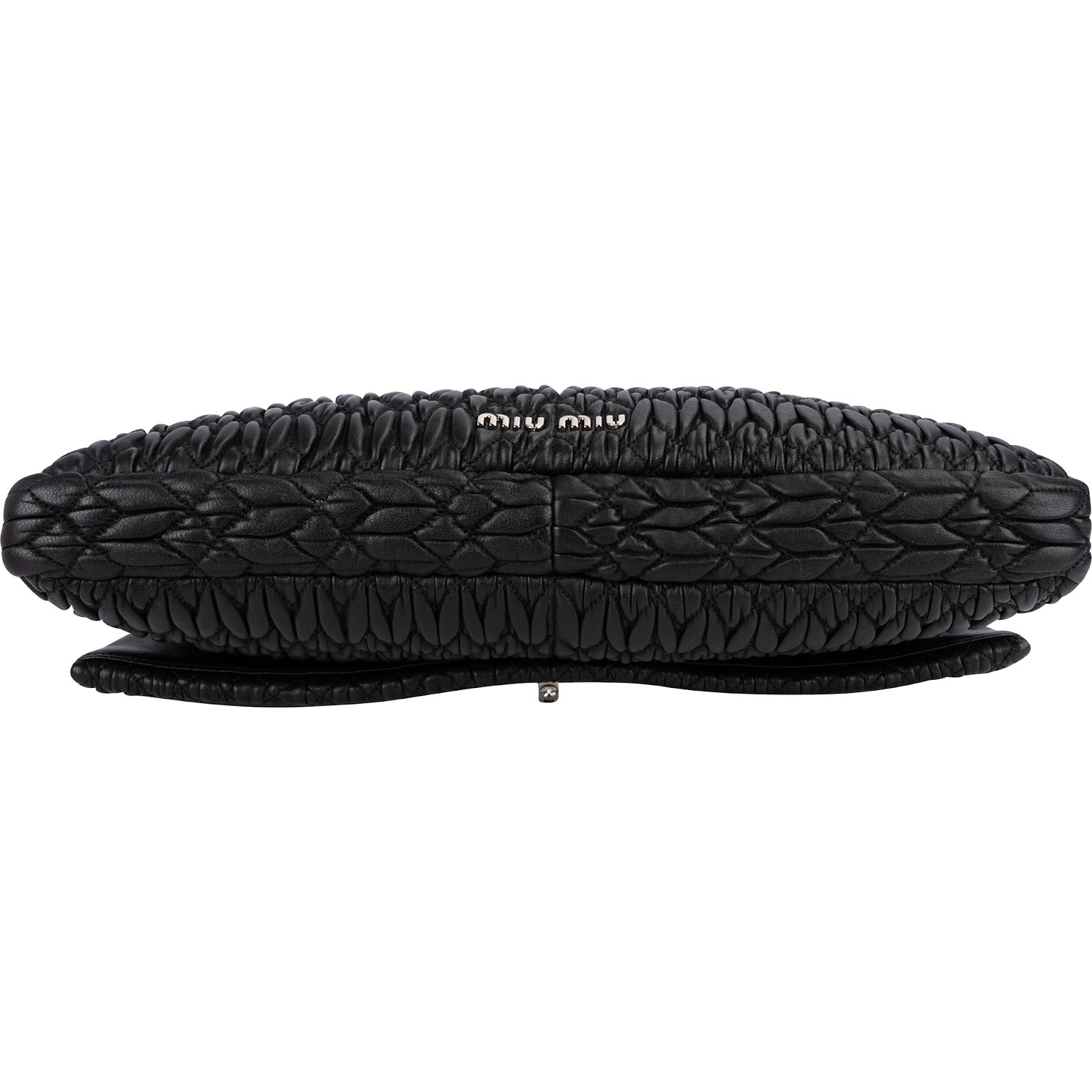 Miu Miu Matelassé Nappa Leather Hobo Crystal Embellishment Shoulder Bag