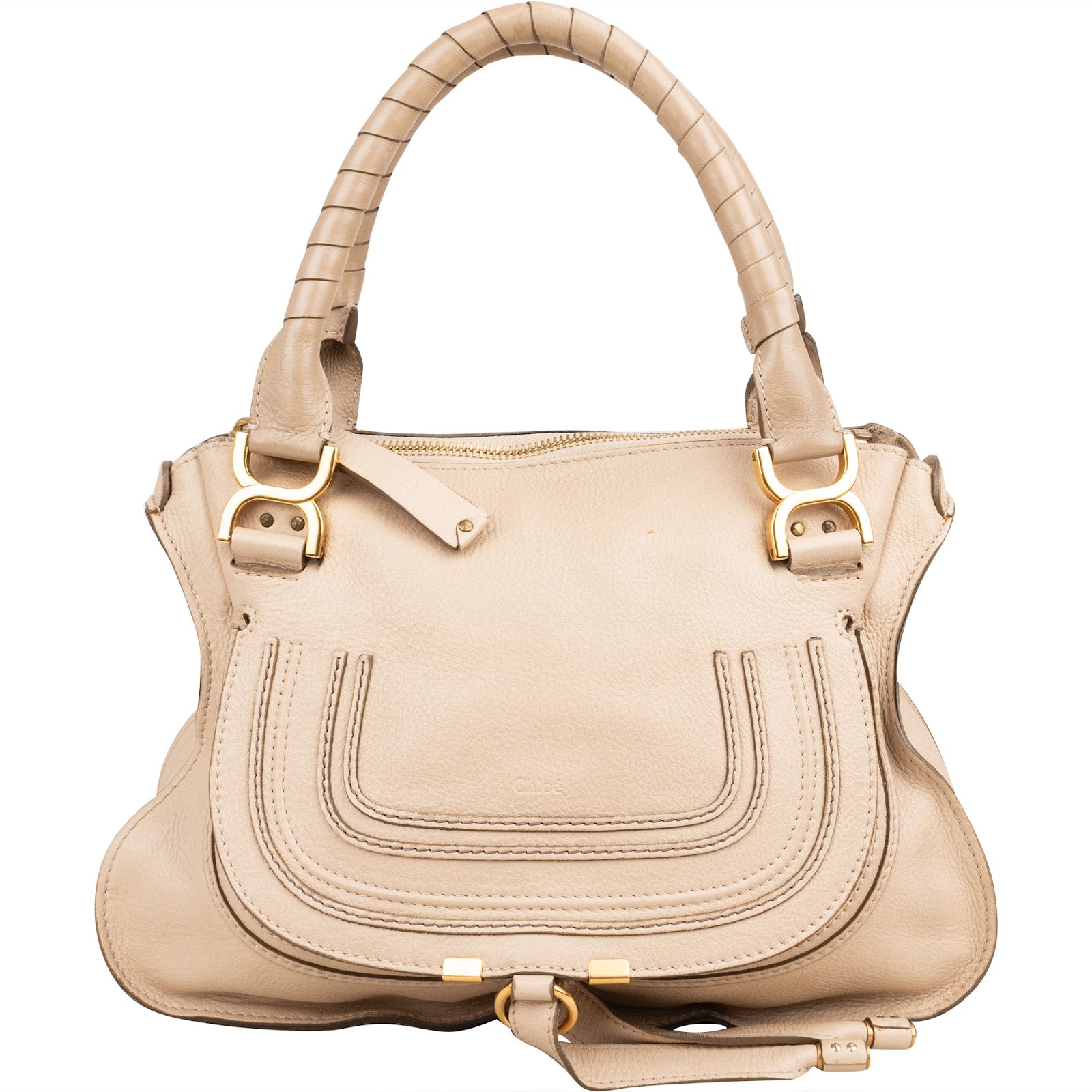Chloé Grained Leather Marcie Satchel Handbag