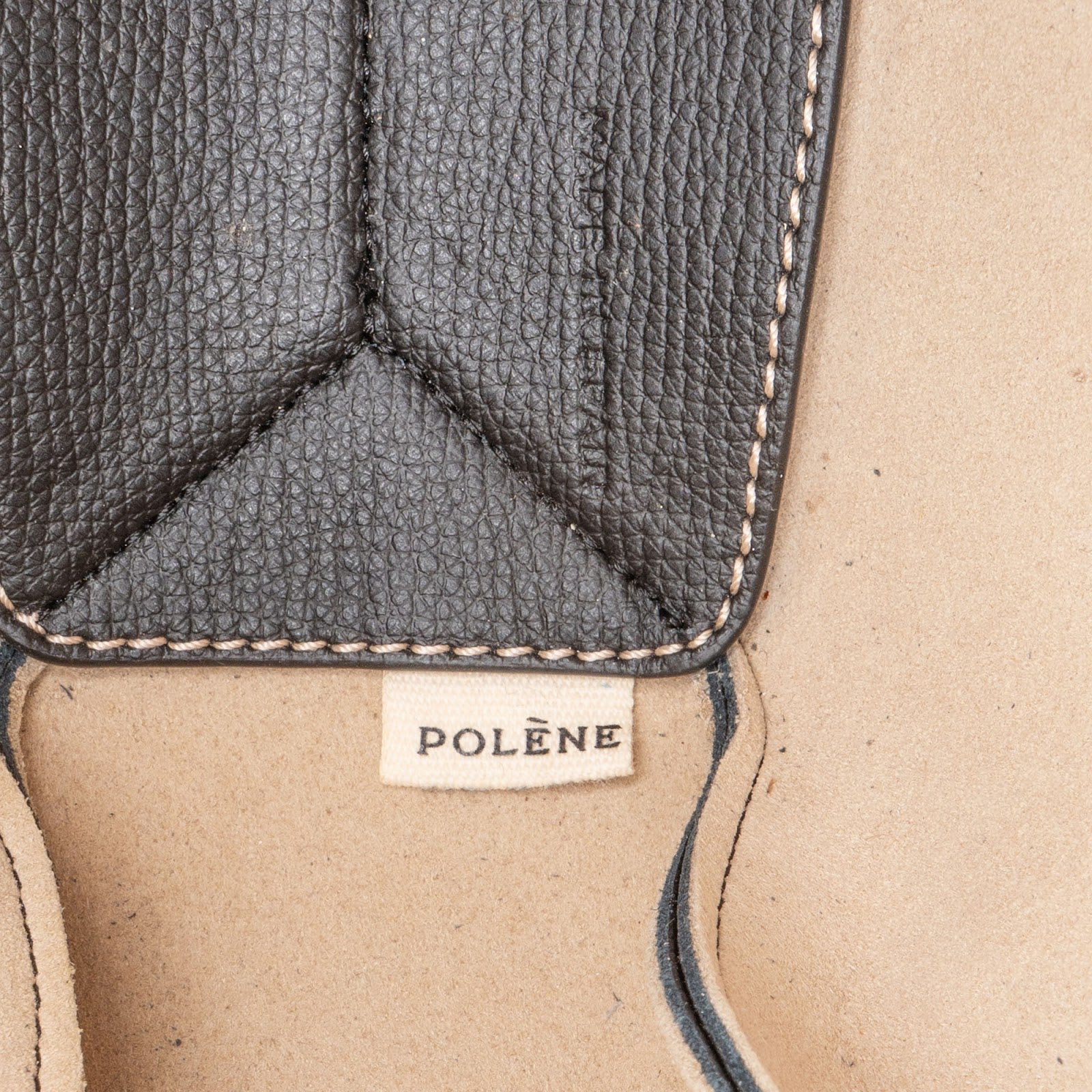 Polène Grained Leather Cyme Tote Handbag