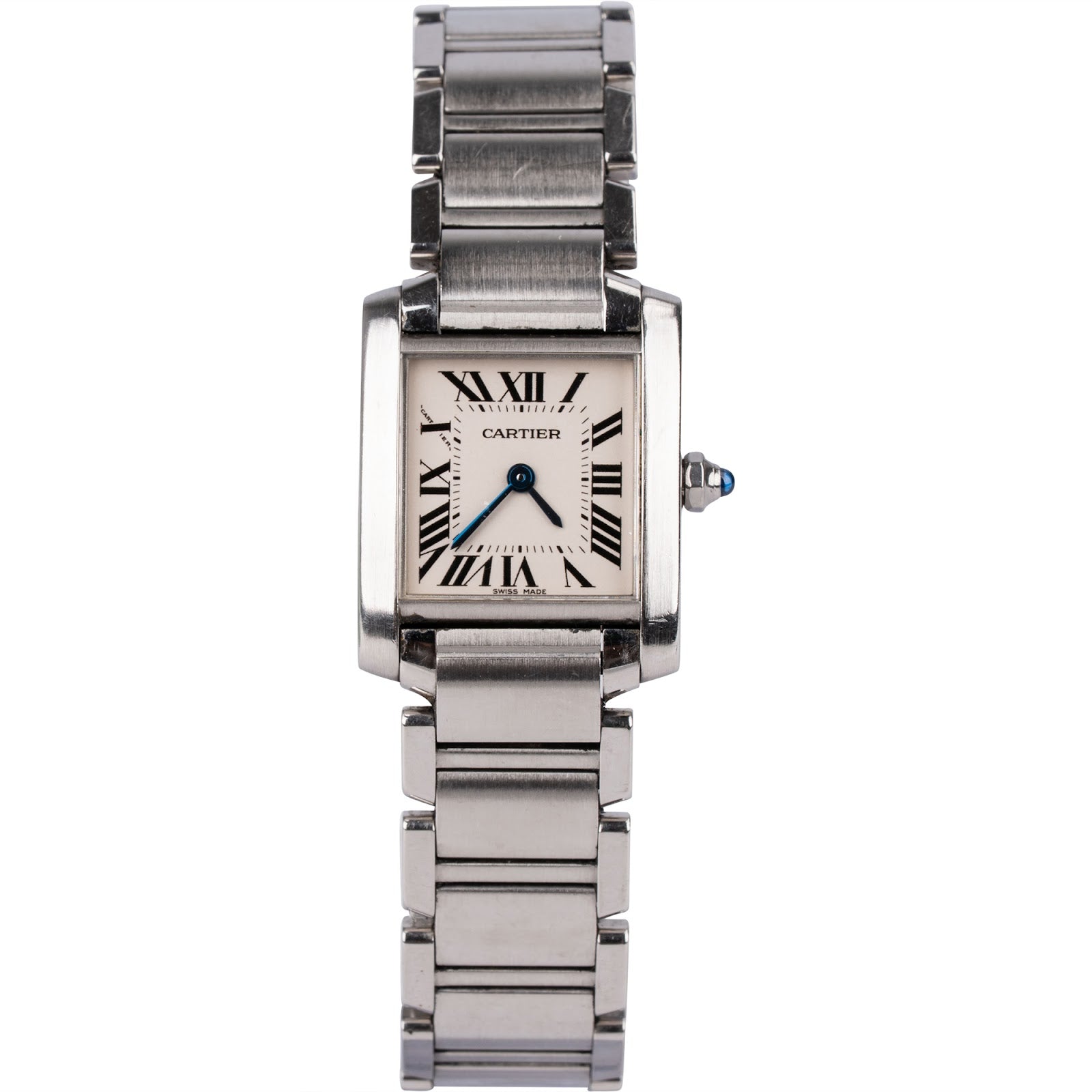 Cartier Silver Tone Tank Française 2384 Damenuhr