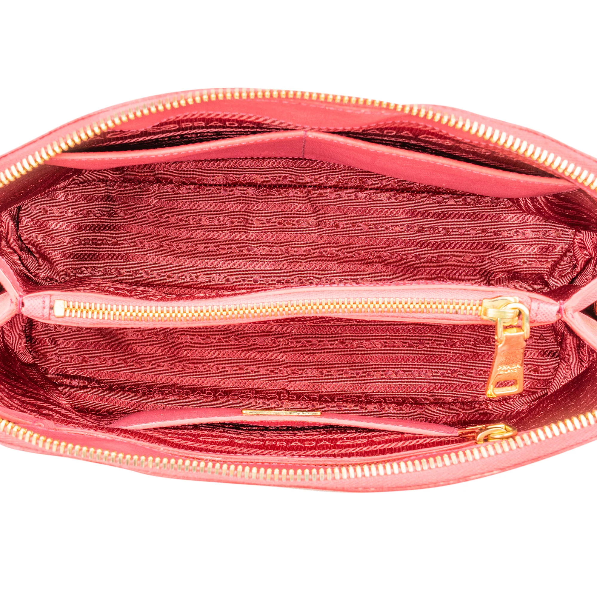 Prada Pink Saffiano Leather Promenade Handbag