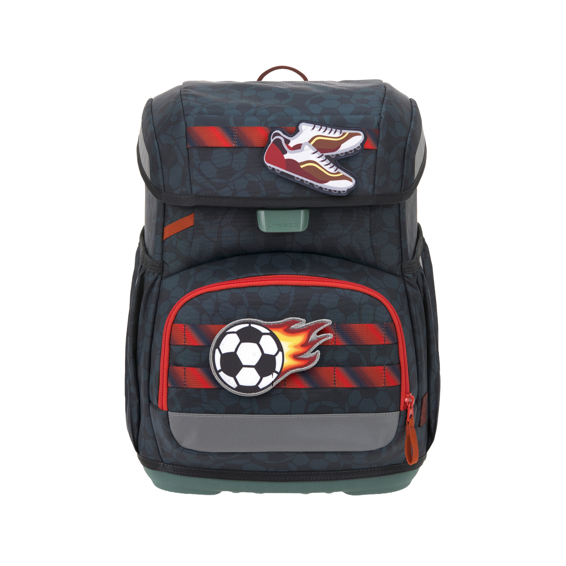 School Set Light Unique Schulranzenset 5tlg. - Football deep blue