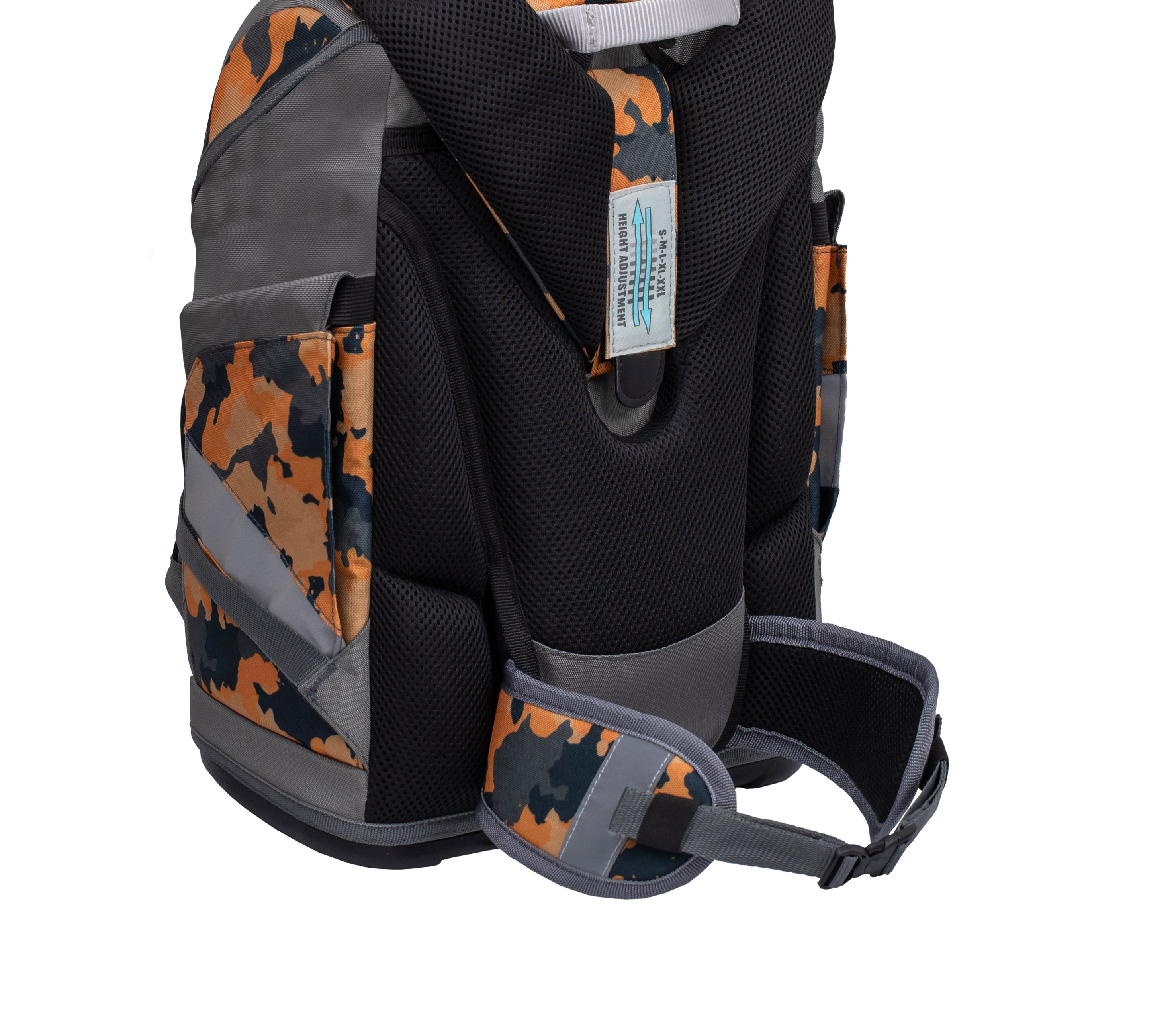 5-częściowy zestaw saszetek Smarty z 6 naszywkami - pomarańczowy kamuflaż