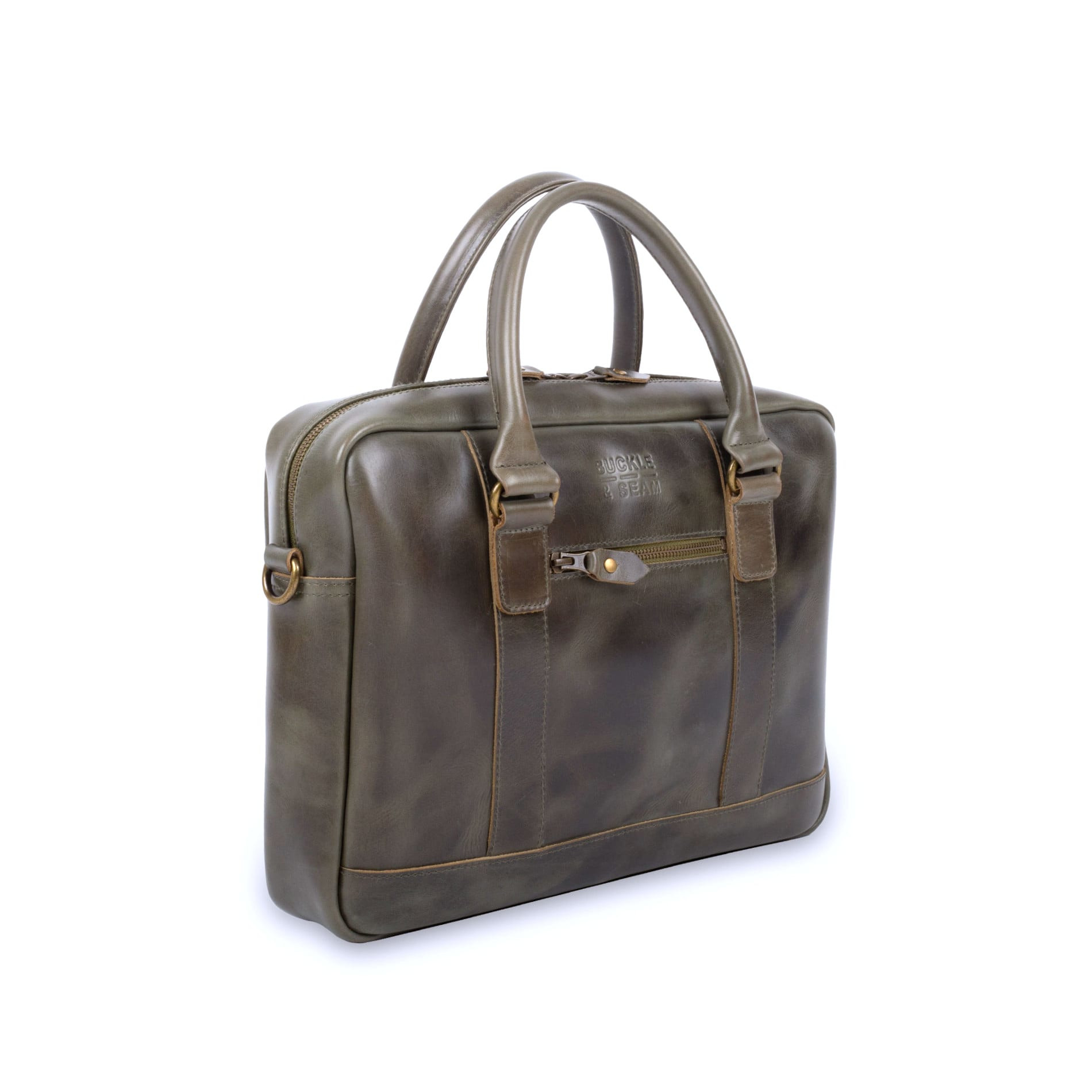 Everett leather business briefcase
