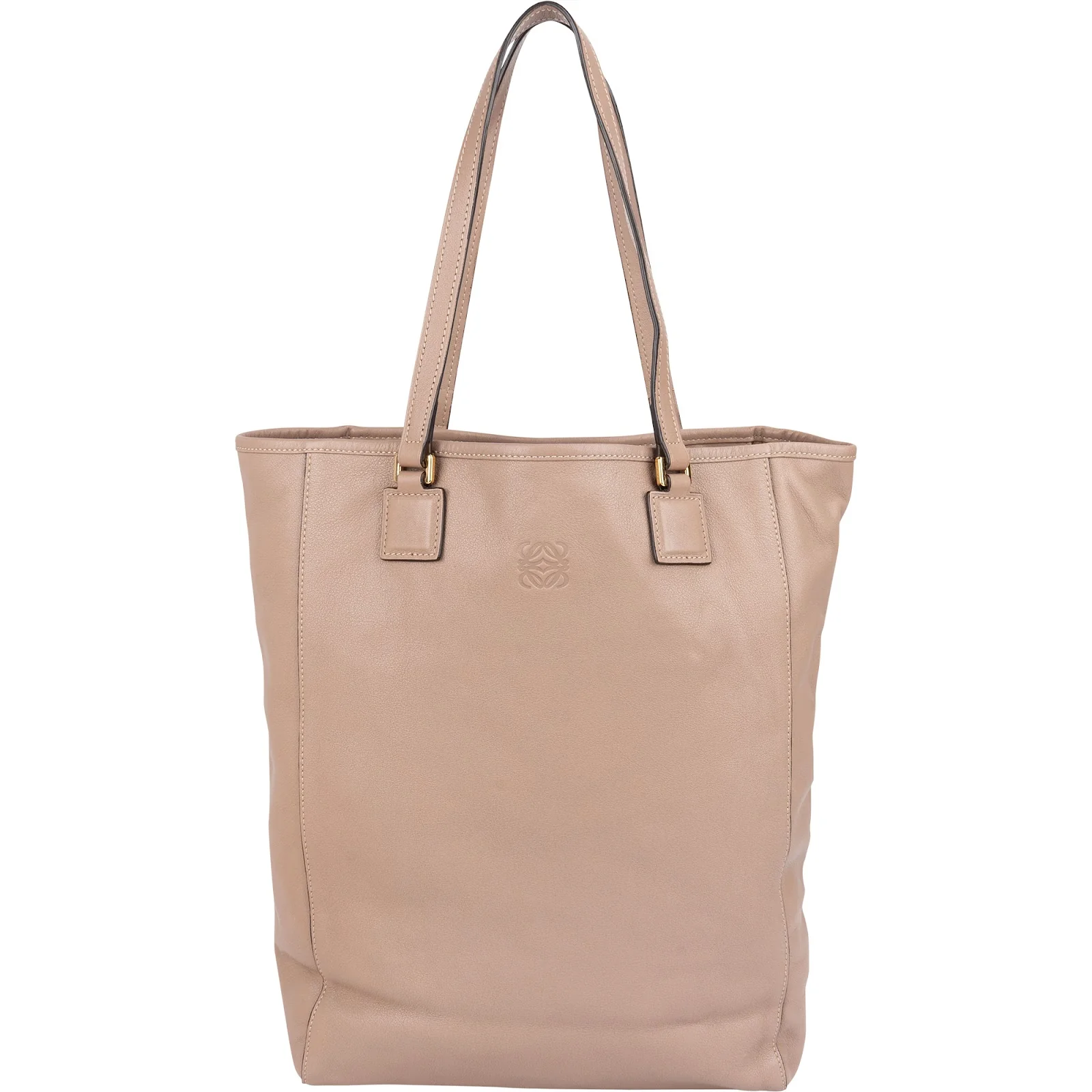 Loewe Leather Anagram Tote Shoulder Bag