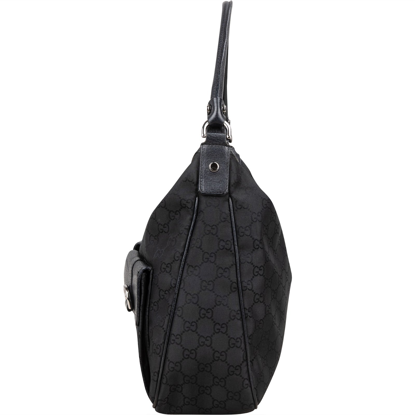 GUCCI Monogram GG Canvas Abbey D-ring Pocket Hobo-tas