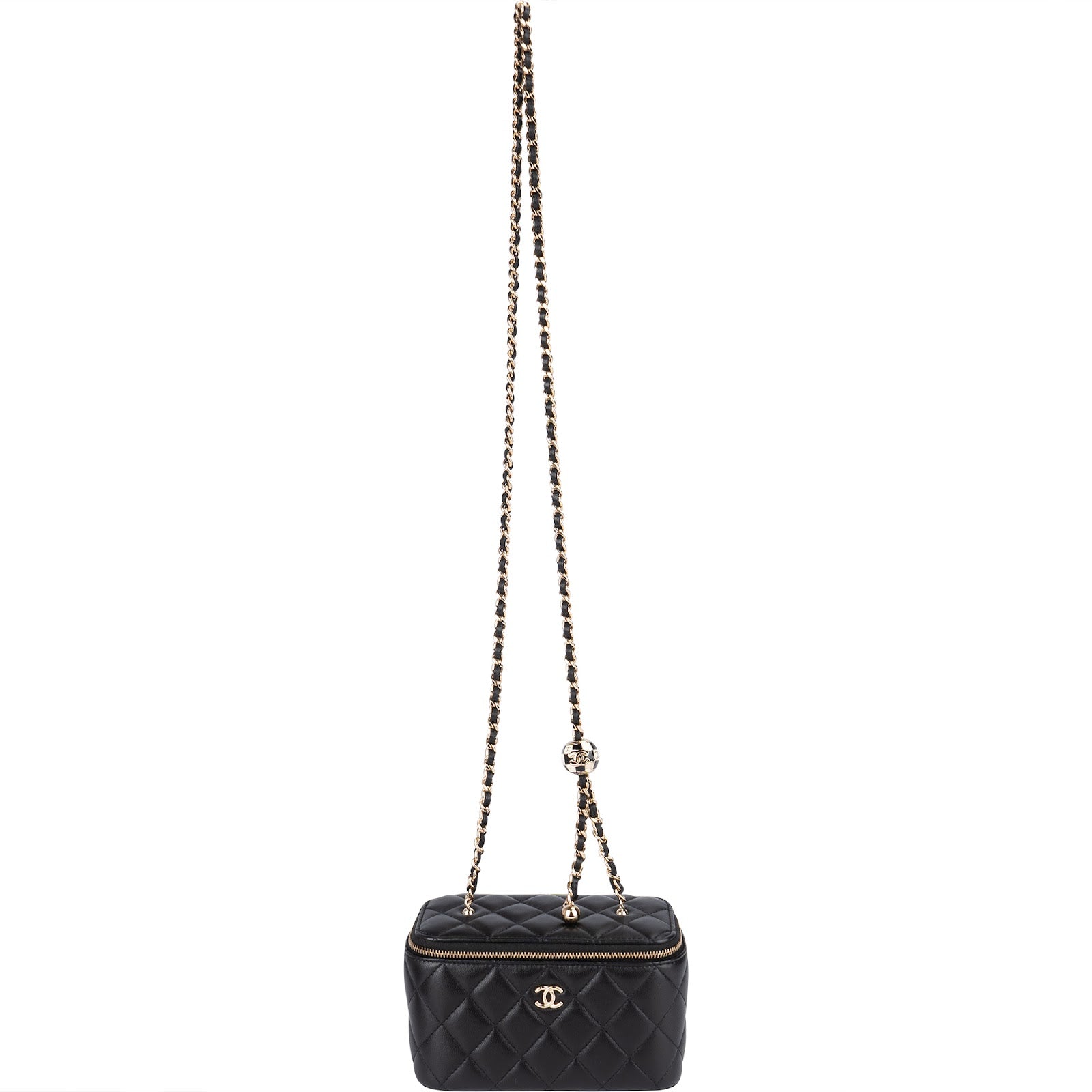 Chanel Quilted Lambskin Vanity Adjustable Crossbody Bag
