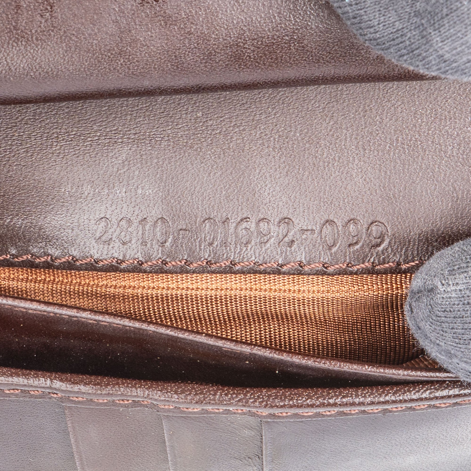 Fendi FF Monogram Canvas Zucca Kiss Lock Wallet