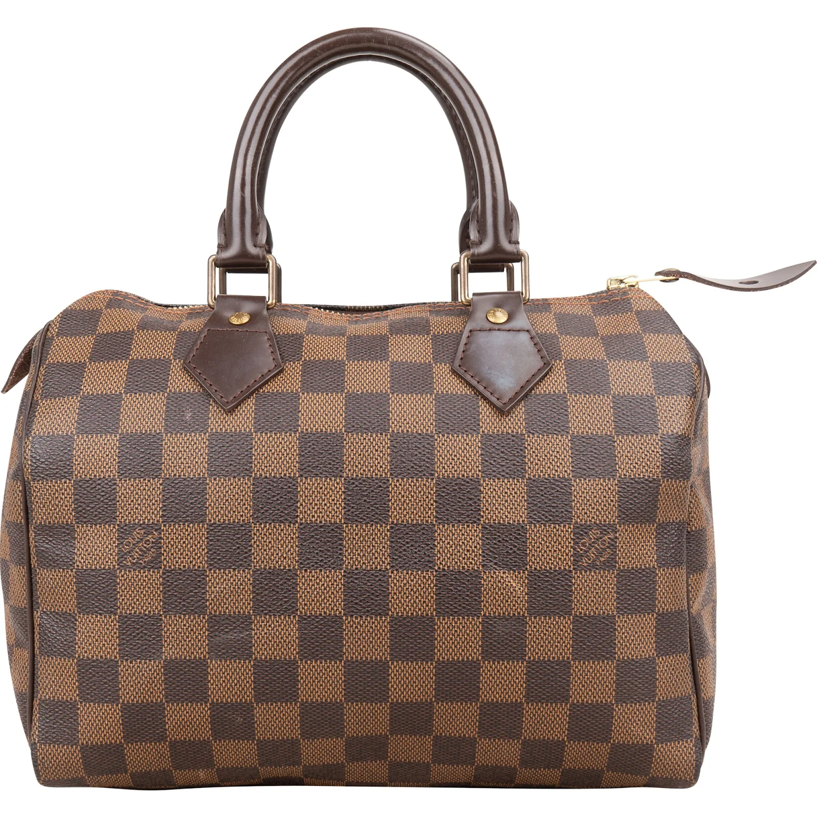 Louis Vuitton Monogram Damier Ebene Speedy 25 Boston Bag