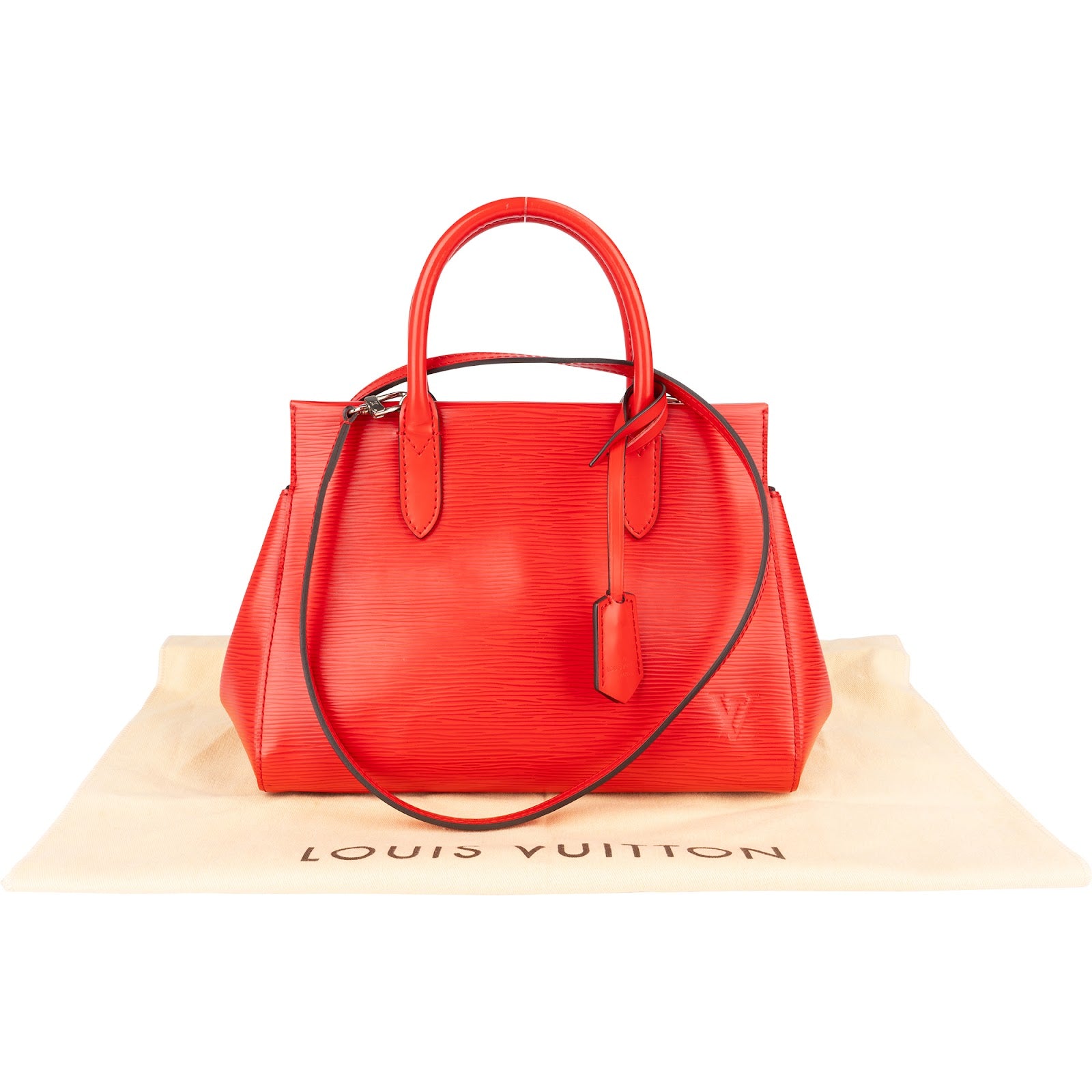 Louis Vuitton Red Epi Leather Marly MM Handbag
