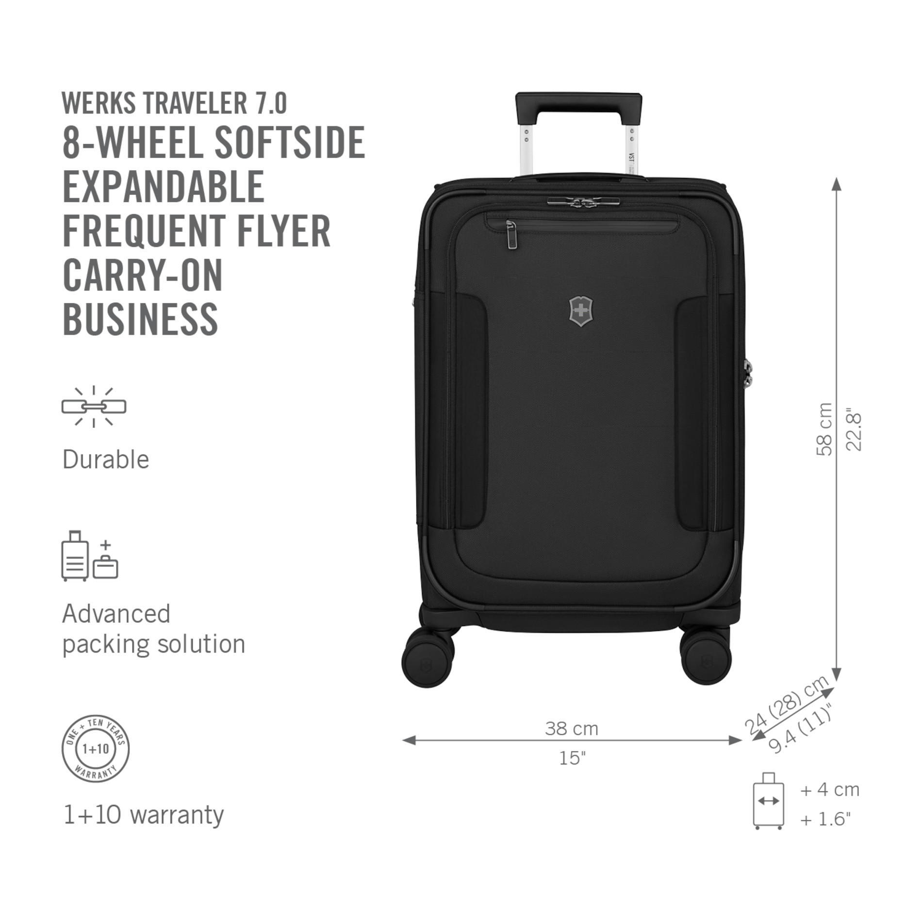 Werks Traveler 7.0 Frequent Flyer Carry-On Business - Black