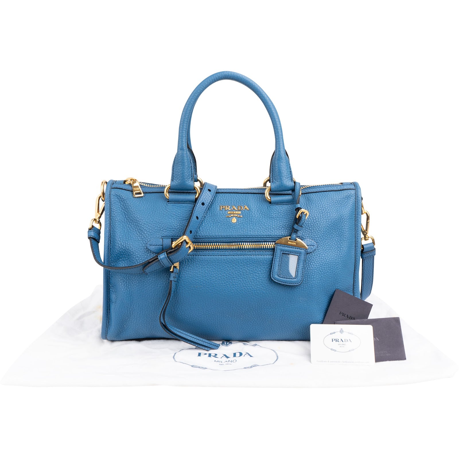 Prada - Vitello Daino Satchel Crossbody Bag