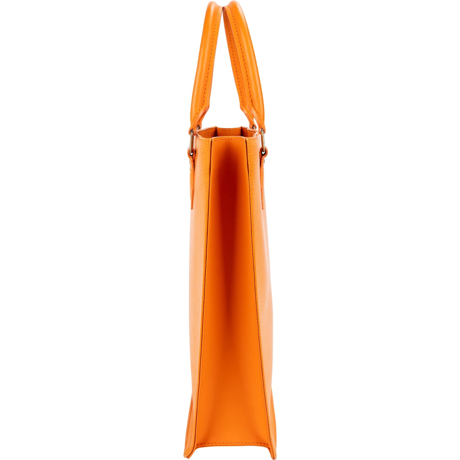 Louis Vuitton Orange Epi Leather Sac Plat Handbag