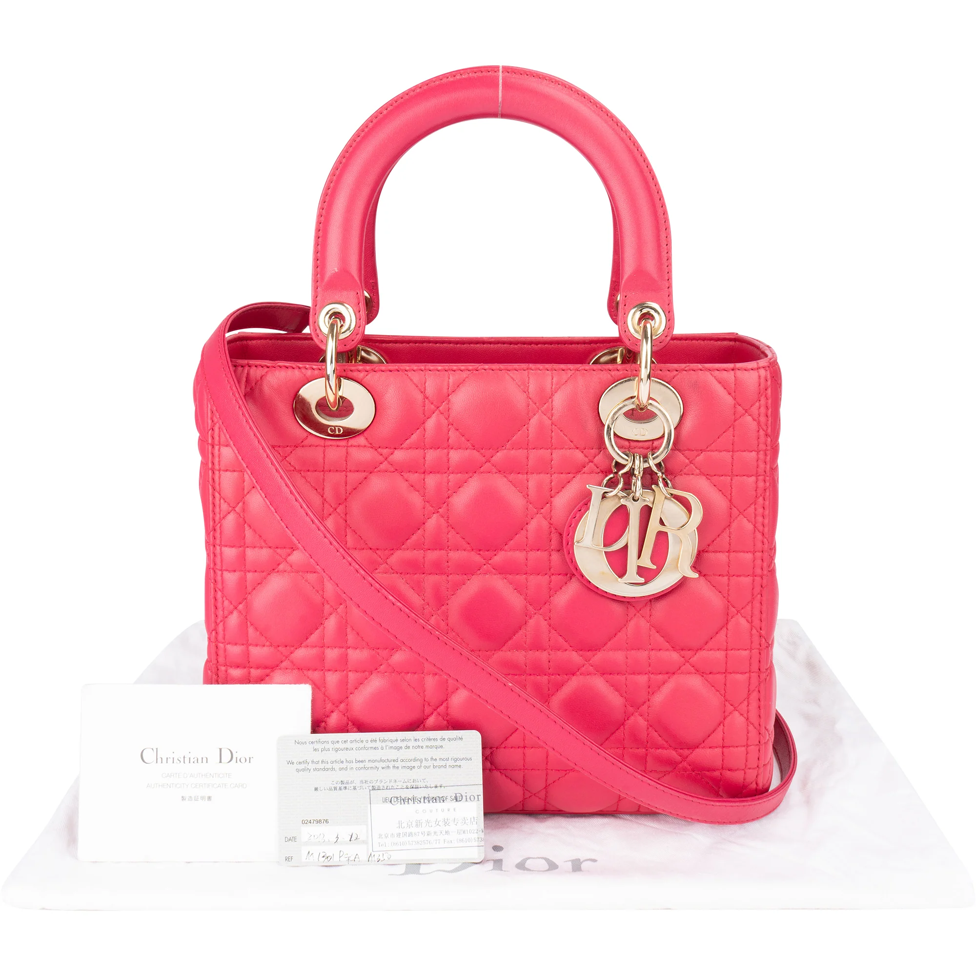 Christian Dior Quilted Leather Lady Dior Handbag