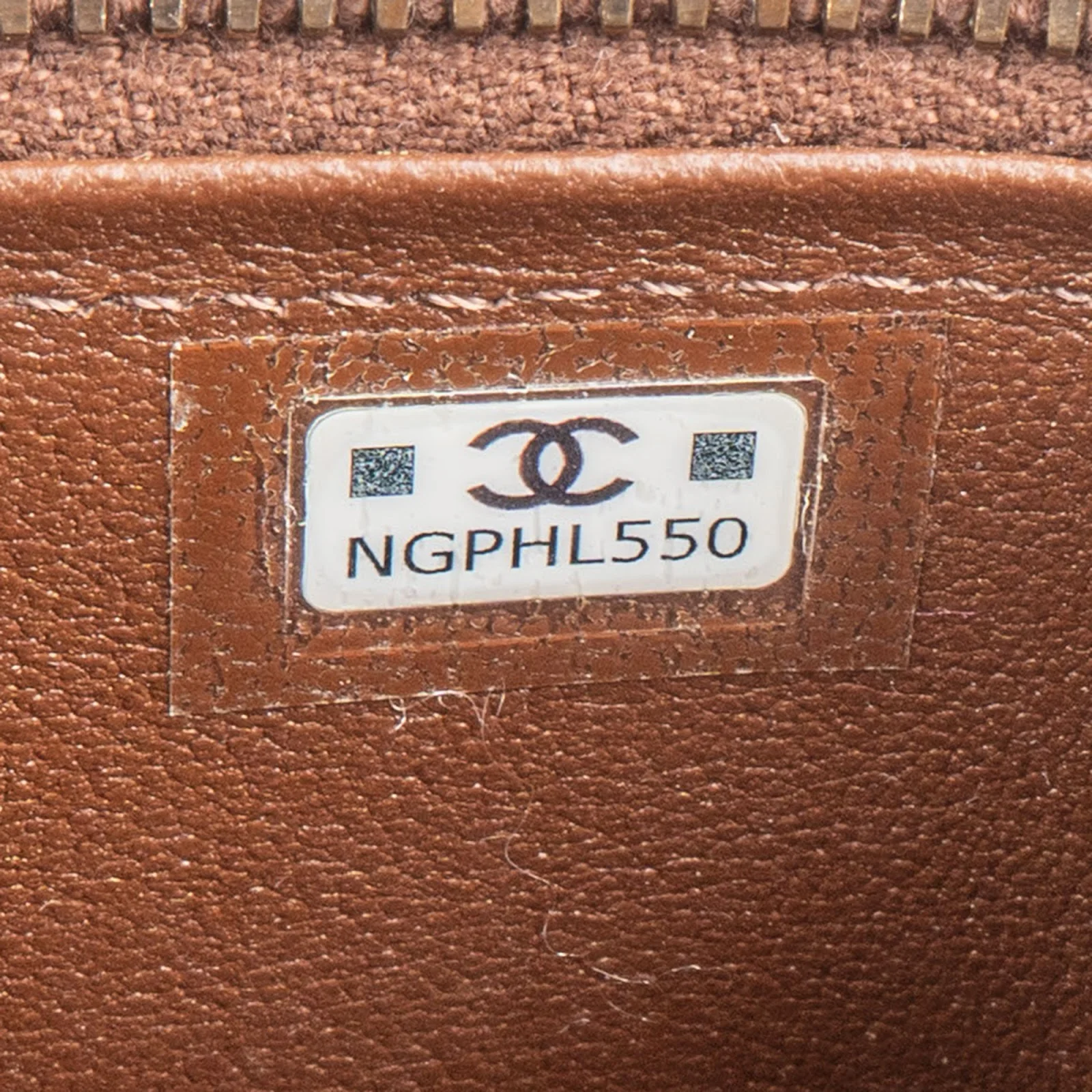 Chanel Stitching Tweed Vanity Case Crossbody Bag