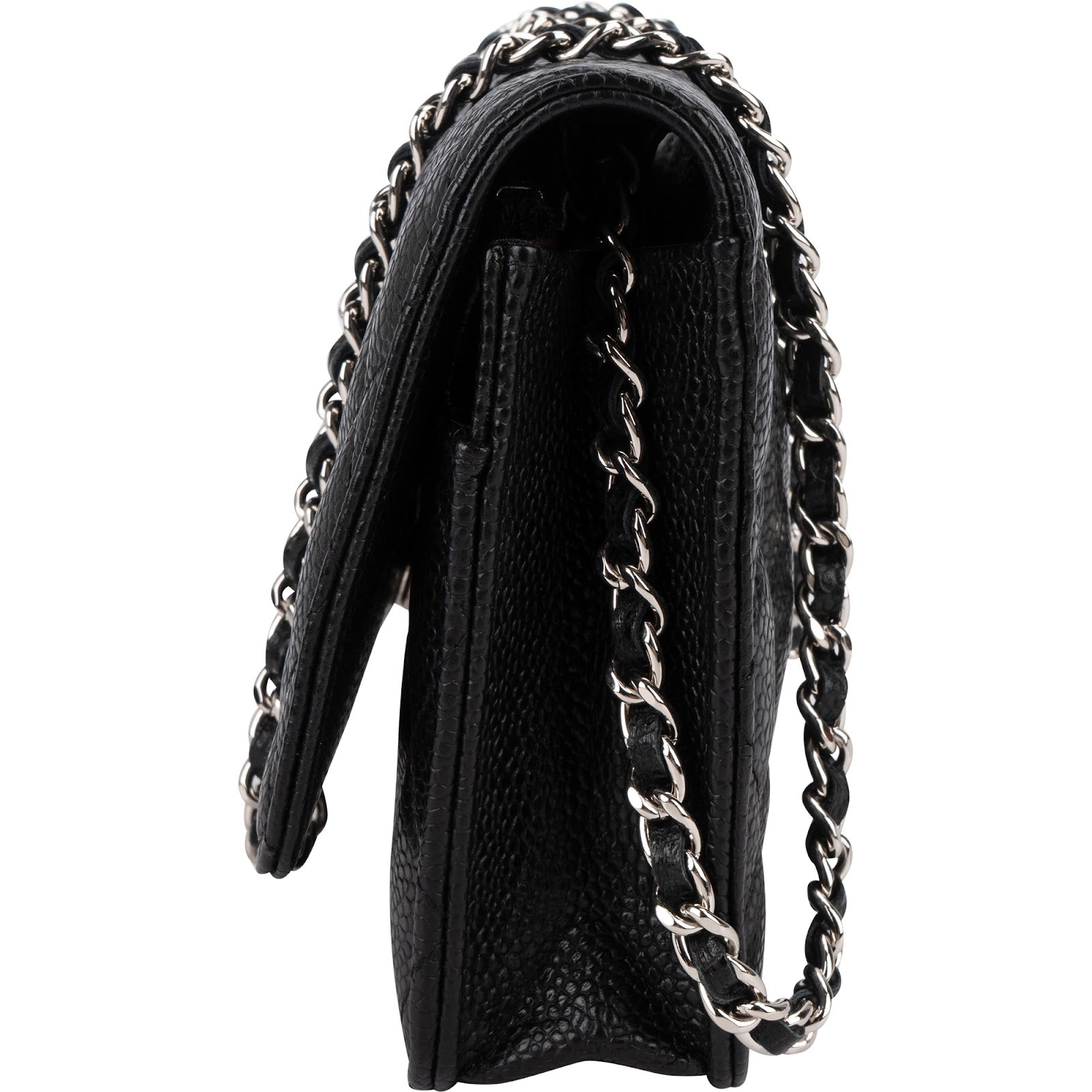 Chanel Quilted Caviar Leather Wallet on Chain