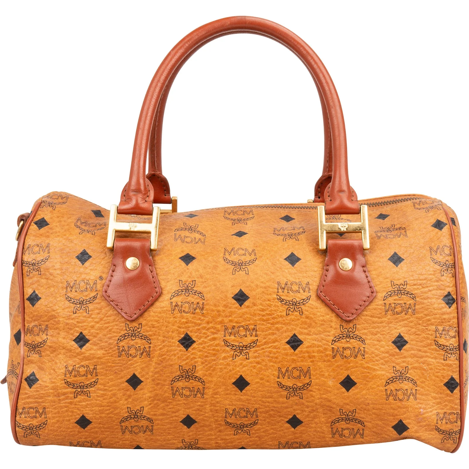 MCM Monogram Visetos Boston Handbag