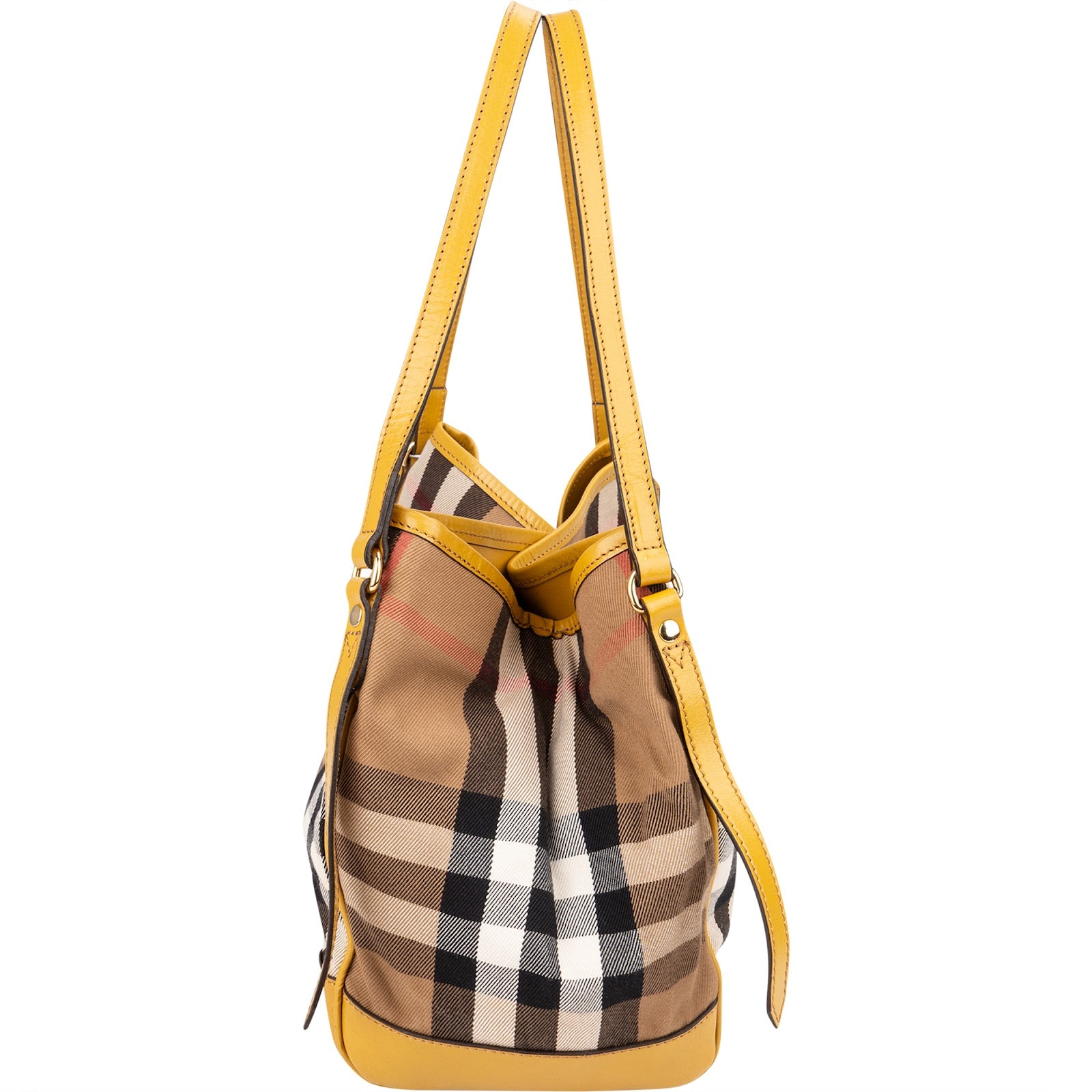 Burberry Nova Check Monogram Haymarket Hobo Shoulder Bag