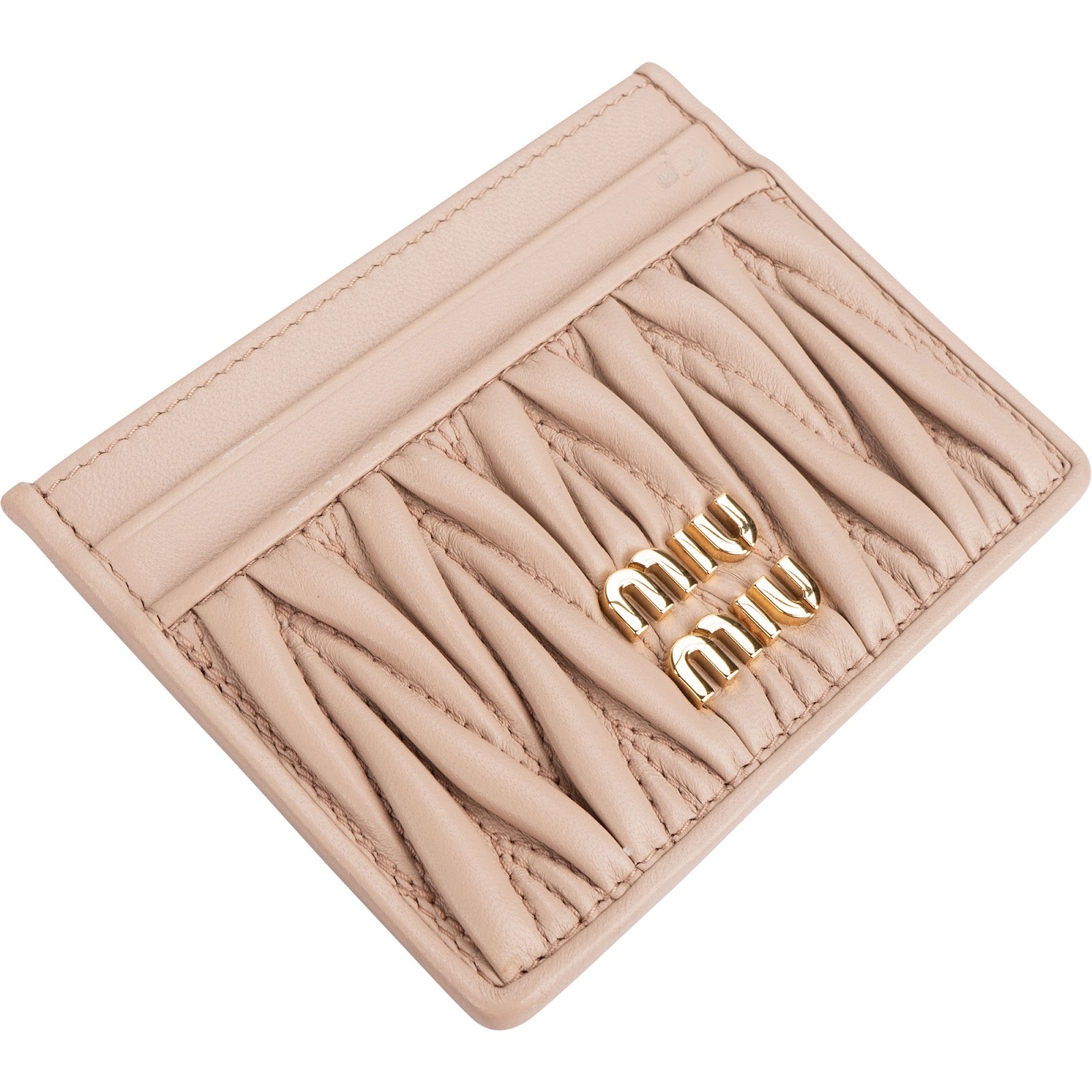 Miu Miu Nappa Leather Matelassé Card Holder