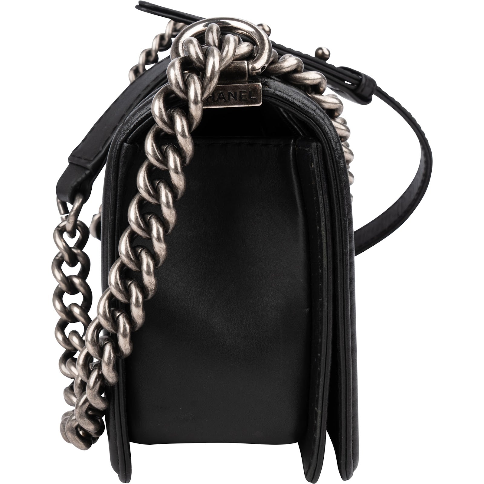 Chanel Quilted Lambskin Medium Boy Single Flap Crossbody Bag