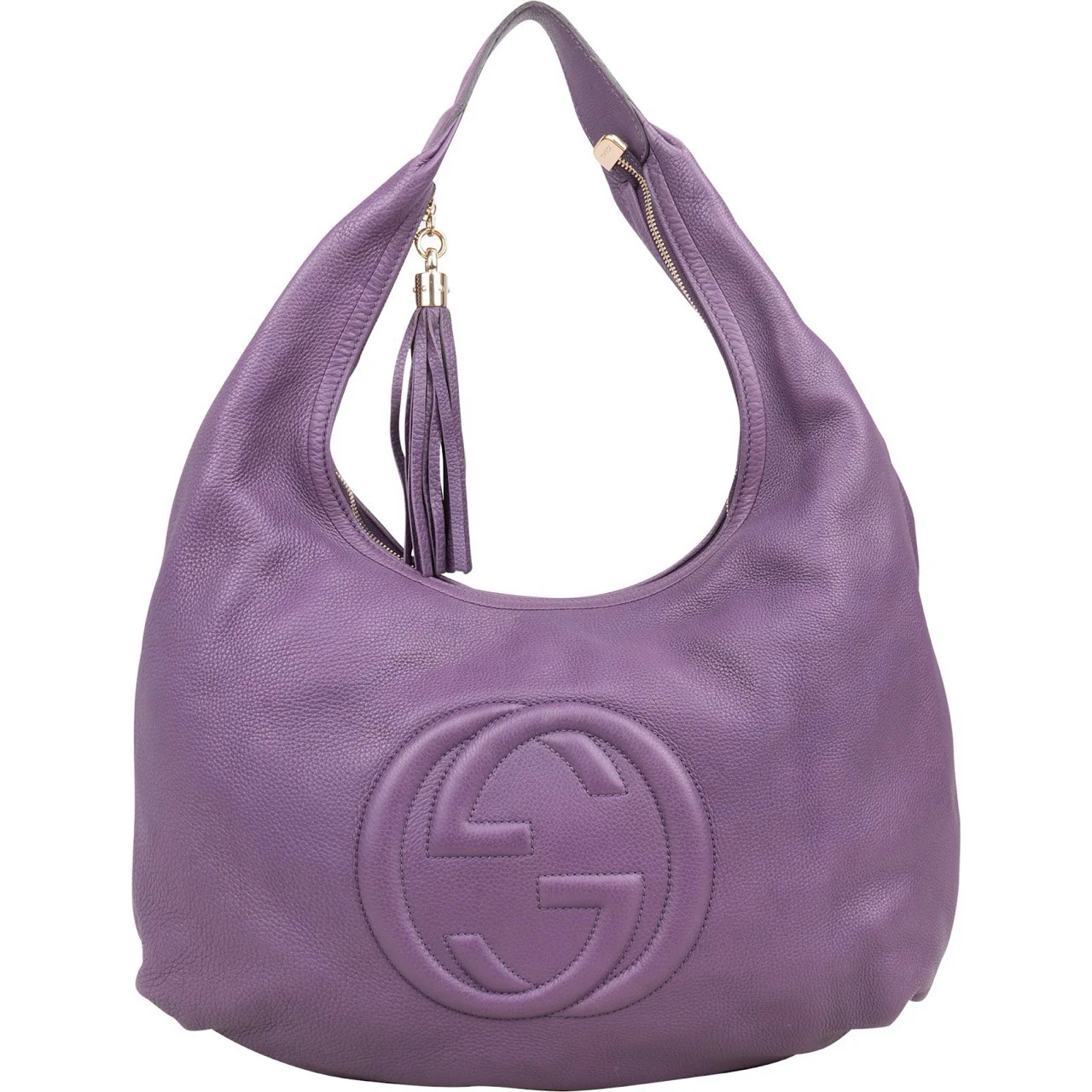 Gucci Pebbled Leather GG Large Soho Hobo Shoulder Bag