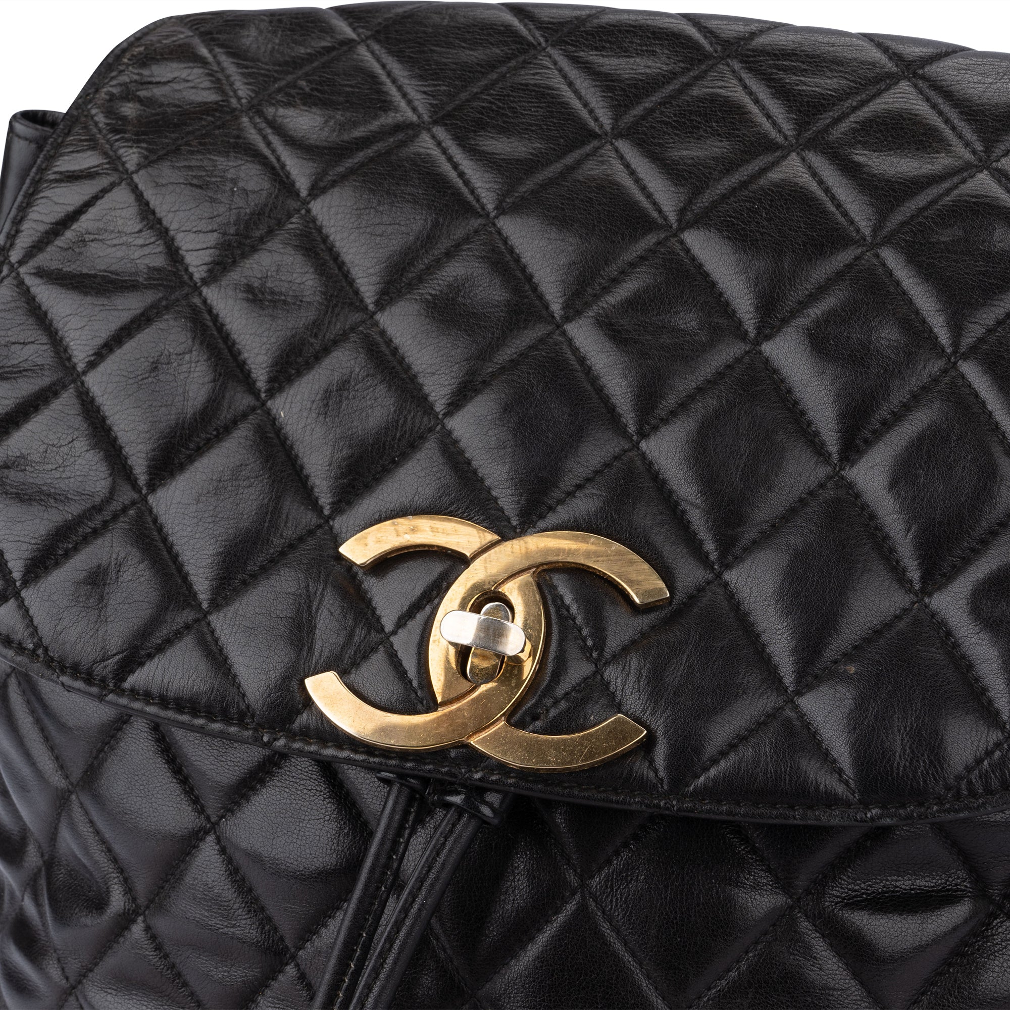 Chanel Quilted Lambskin 24K Gold Backpack